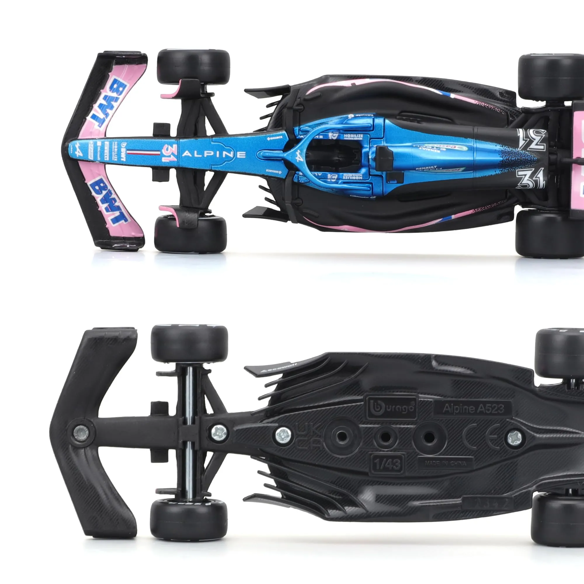 Bburago Renault Alpine A523 Esteban Ocon #31 2023 - Scale 1:43 - immagine 5