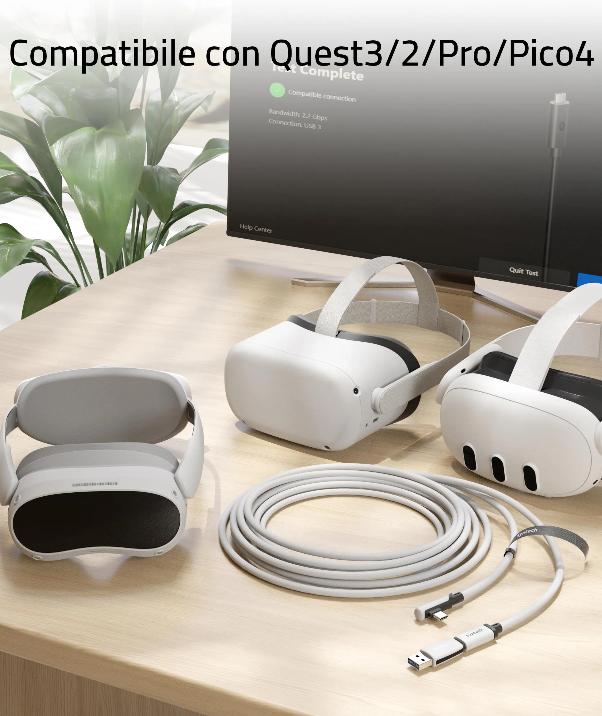 Syntech Cavo VR 5m per Meta Quest 3/3S/2 con Adattatore USB 3.0 - immagine 6