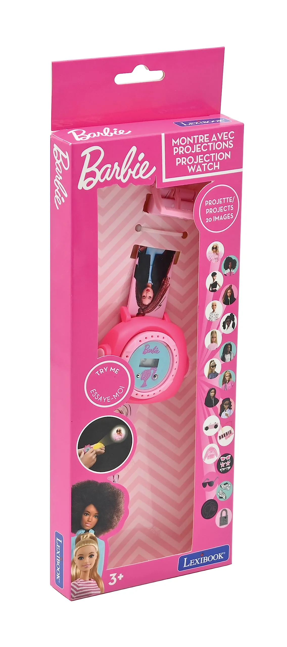 Lexibook Barbie Orologio a Proiezione con 20 Immagini - DMW050BB - immagine 2