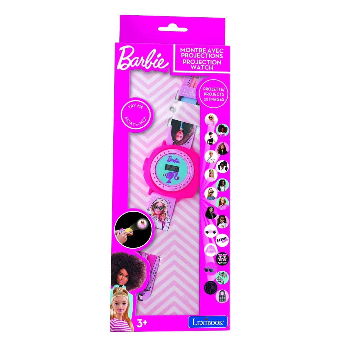 Lexibook Barbie Orologio a Proiezione con 20 Immagini - DMW050BB - immagine 6