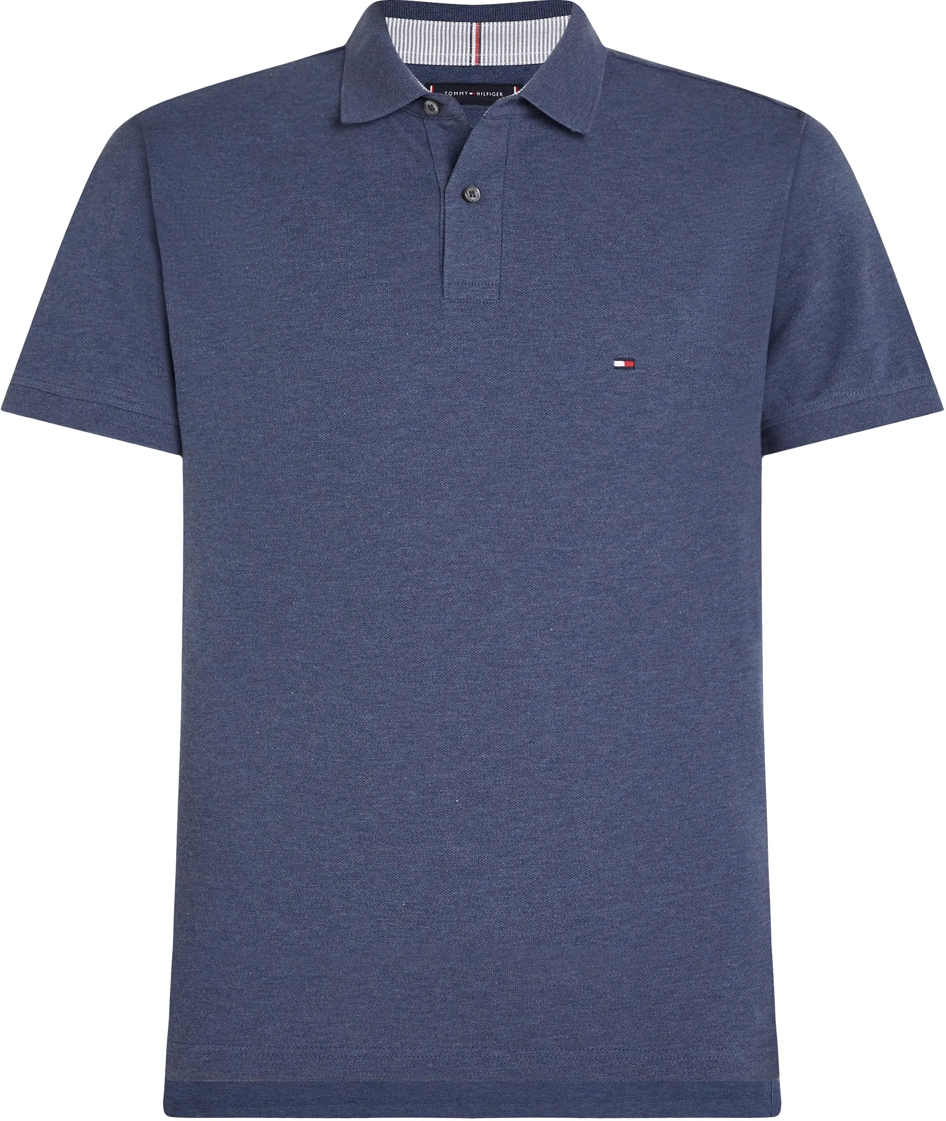 Tommy Hilfiger Polo Maniche Corte Uomo 1985 Regular Fit, Blu Denim Heather, XS - immagine 6