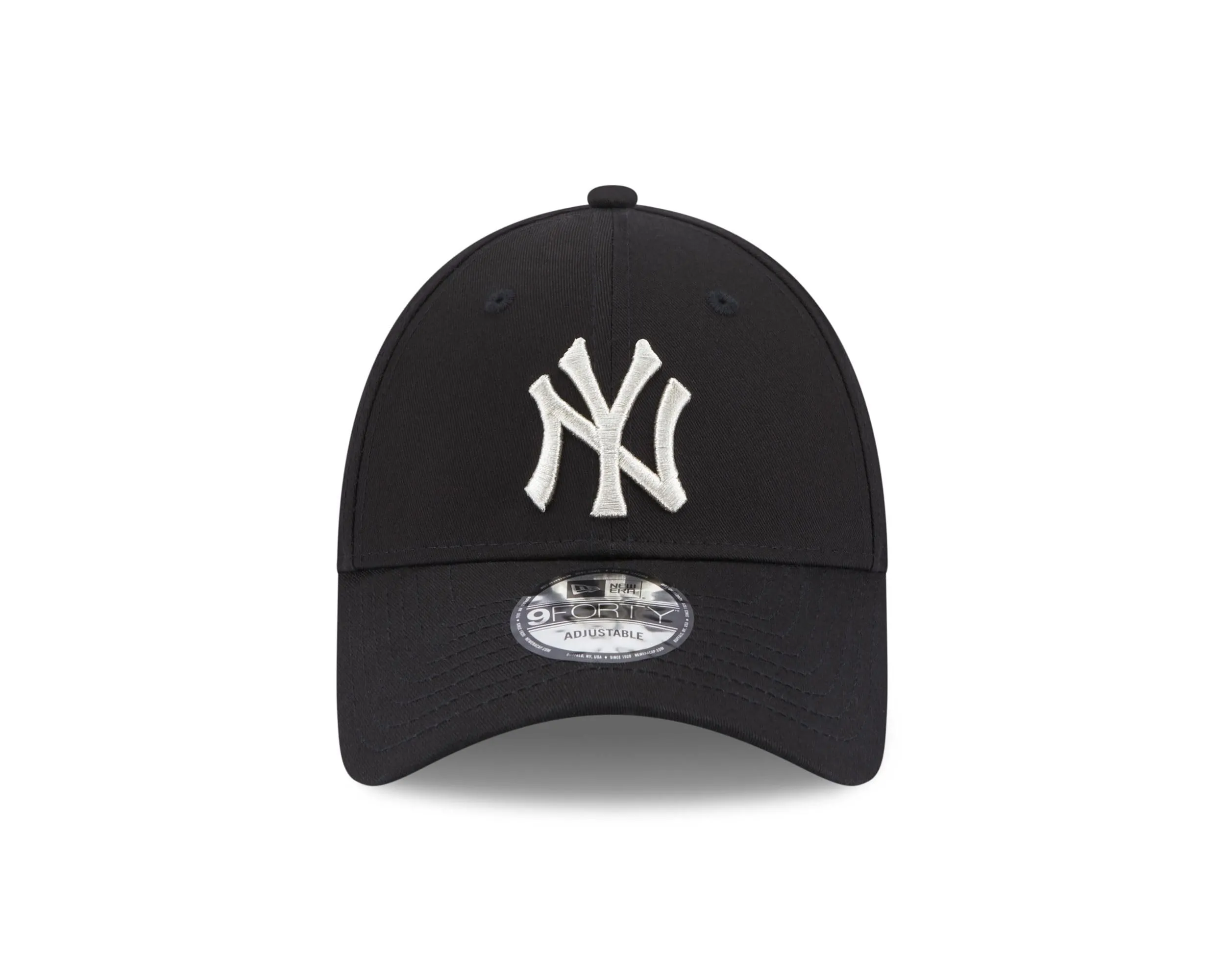 New Era York Yankees MLB Metallic Logo 9Forty Adjustable Women's Cap - Black, One-Size - immagine 2