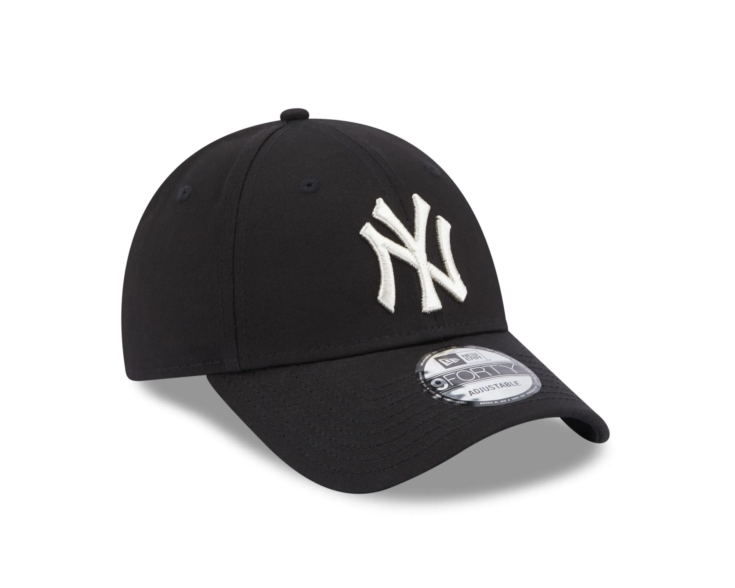 New Era York Yankees MLB Metallic Logo 9Forty Adjustable Women's Cap - Black, One-Size - immagine 3
