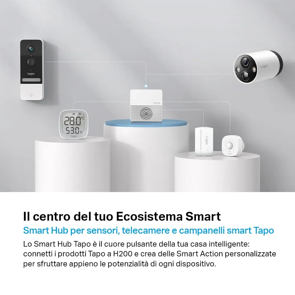 Tapo H200 Smart Hub with Alarm Chime, 64+4 Devices, MicroSD, Alexa - immagine 2