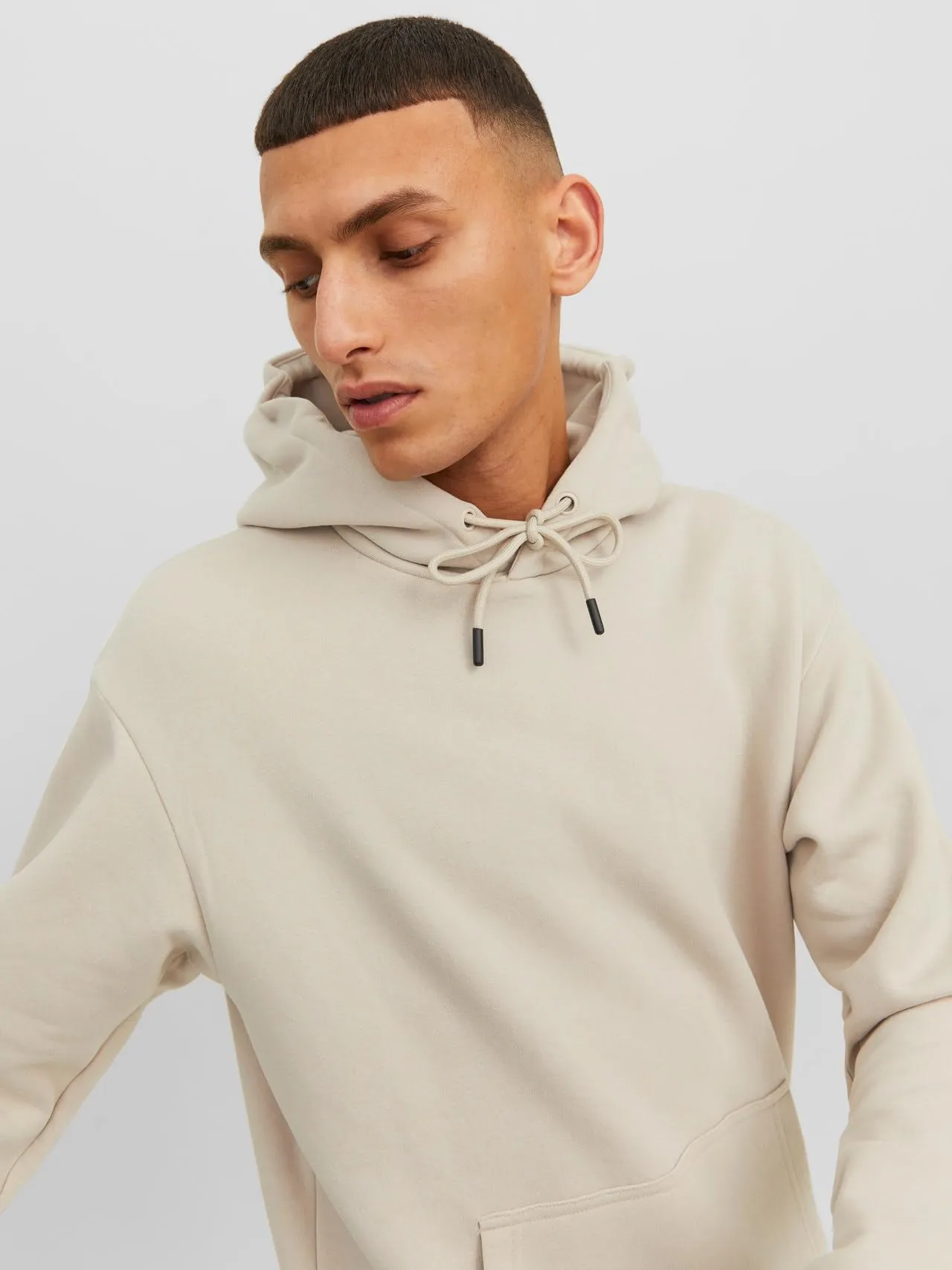 Jack & Jones Felpa con Cappuccio Uomo, Crema, S - immagine 7