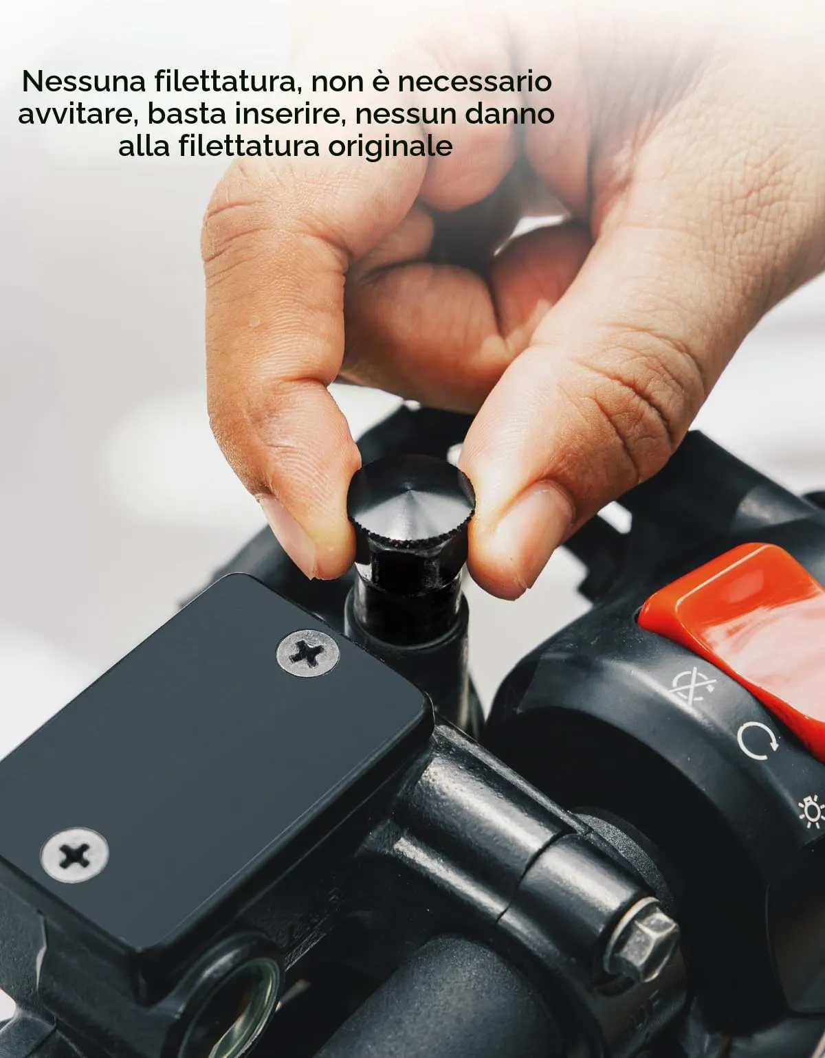 KEMIMOTO Tappi Specchietti Retrovisore M8 Universali in Alluminio CNC, 2 Pezzi - immagine 6