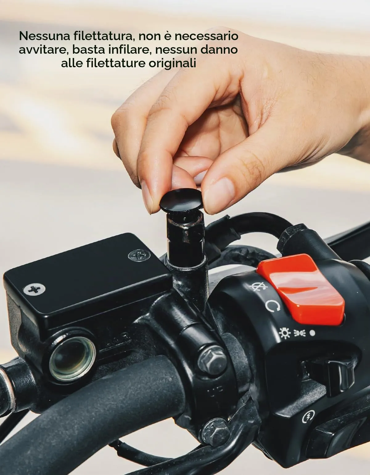 KEMIMOTO Tappi Specchietti Retrovisore Universali M10 in Alluminio CNC, Senso Orario e Antiorario, 2 Pezzi - immagine 6