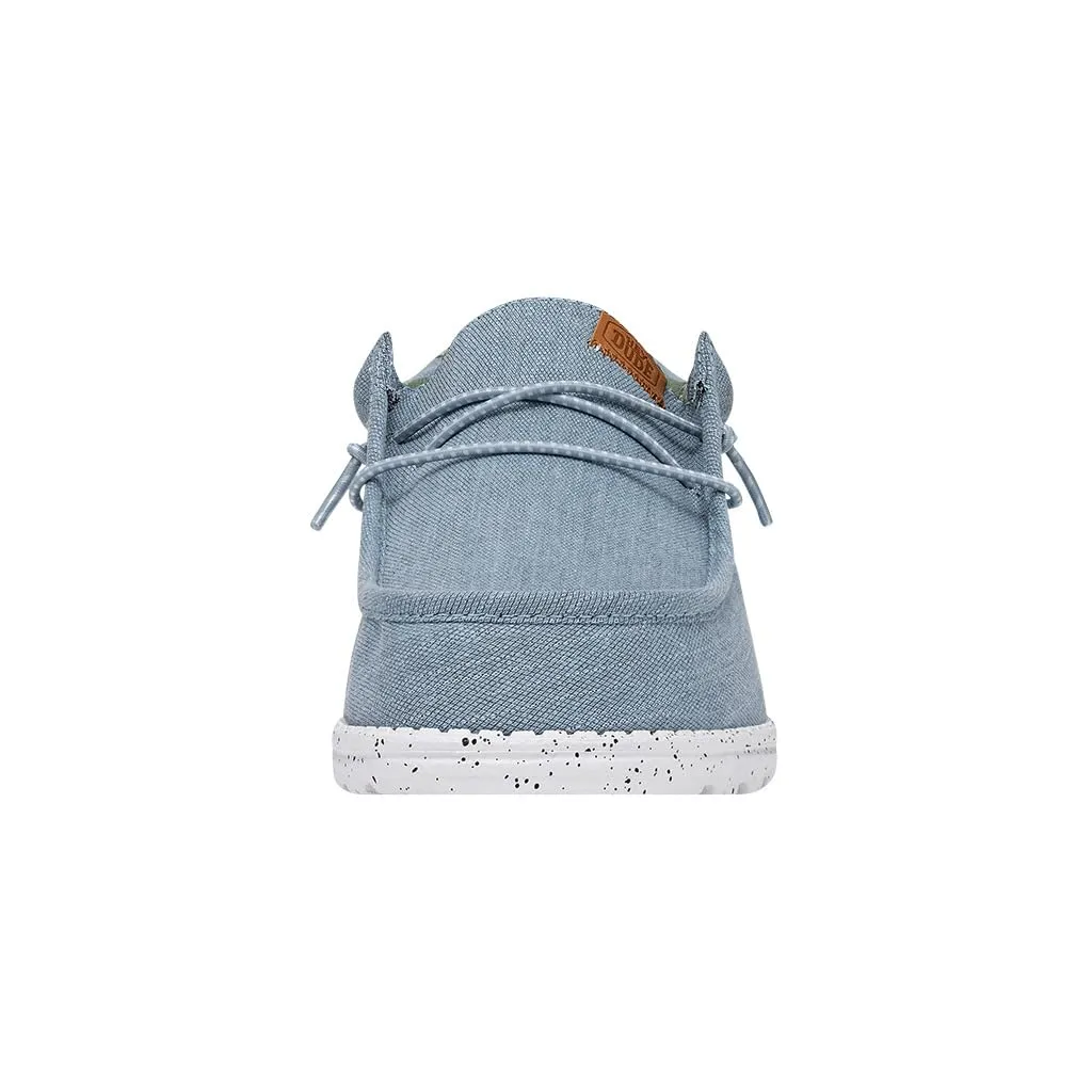 HEYDUDE Men Wally Washed Canvas Casual Moccasin Blue 44 EU - immagine 7