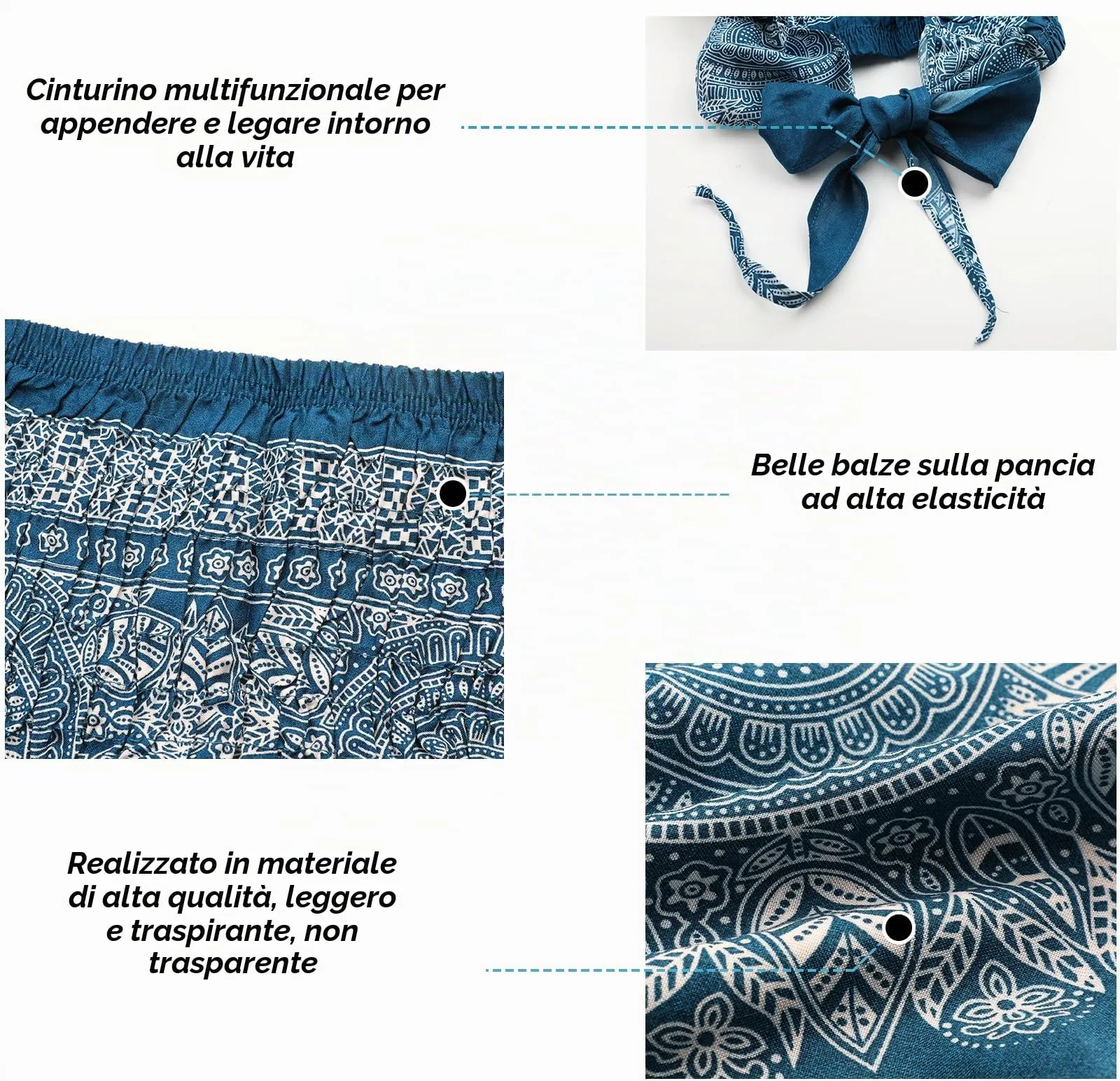 Adigaber Gonna Lunga 2 in 1 Donna Bohémien Stampa Floreale Taglia Unica - immagine 6