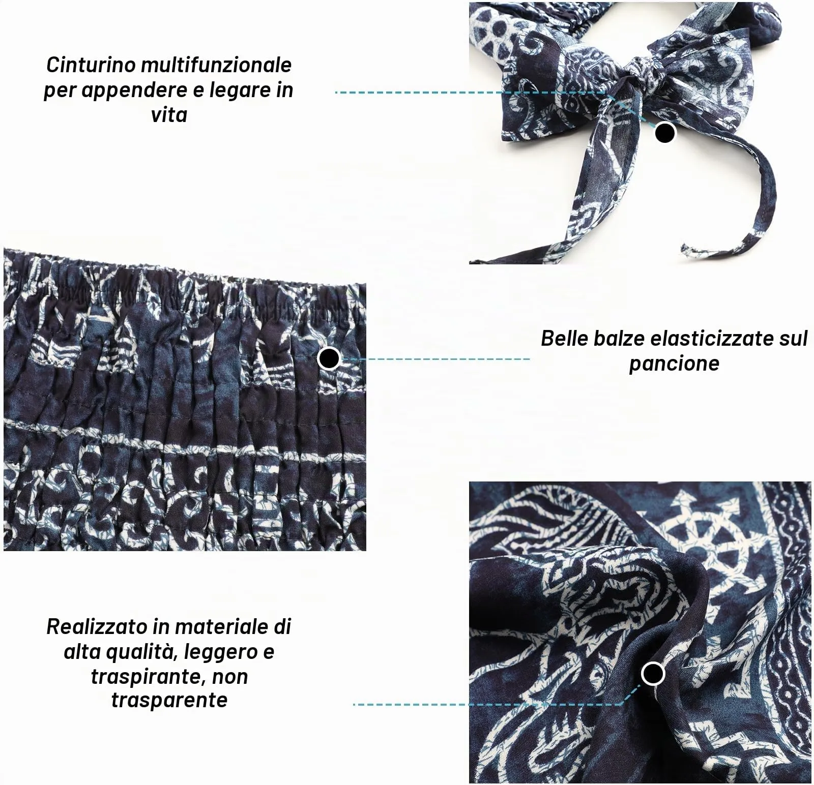 Adigaber Gonna Lunga 2 in 1 Donna Bohémien Stampa Floreale Taglia Unica - immagine 6