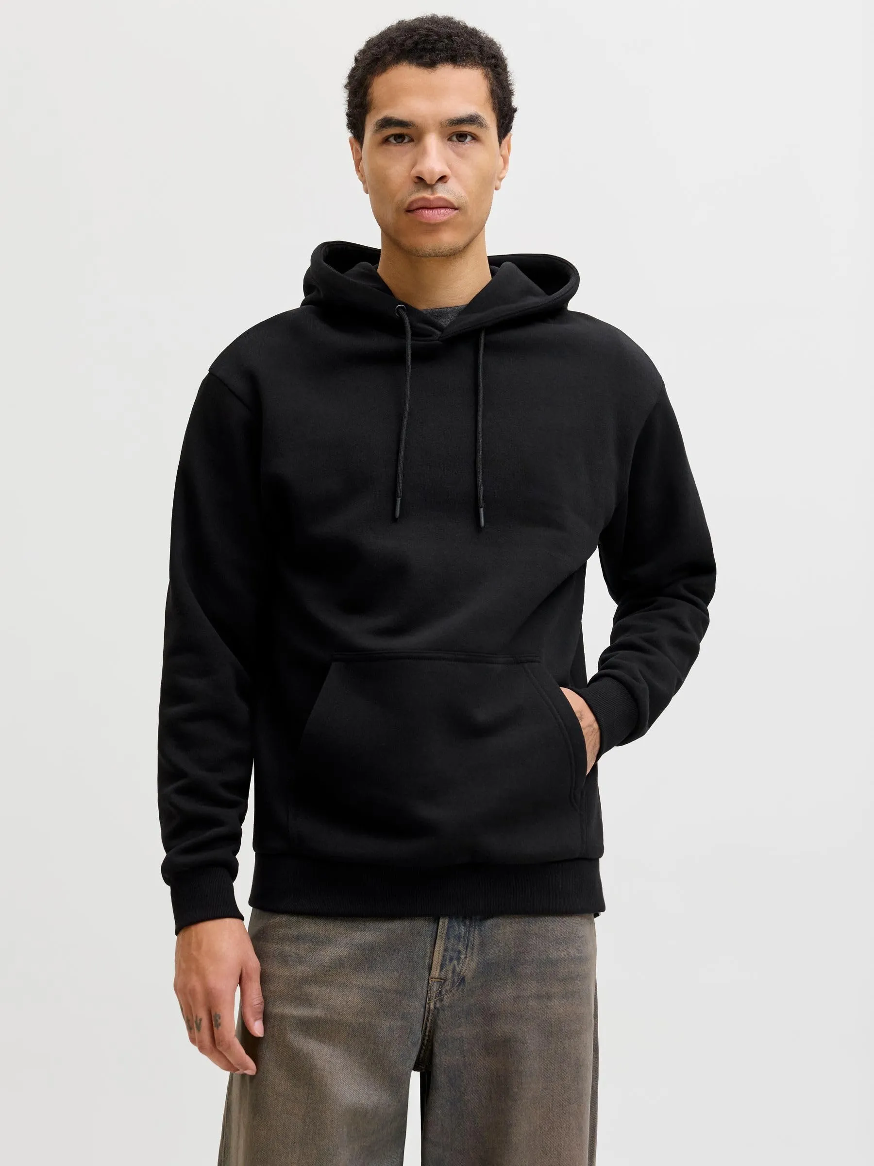 Jack & Jones Felpa con Cappuccio Uomo, Nero, M - immagine 2