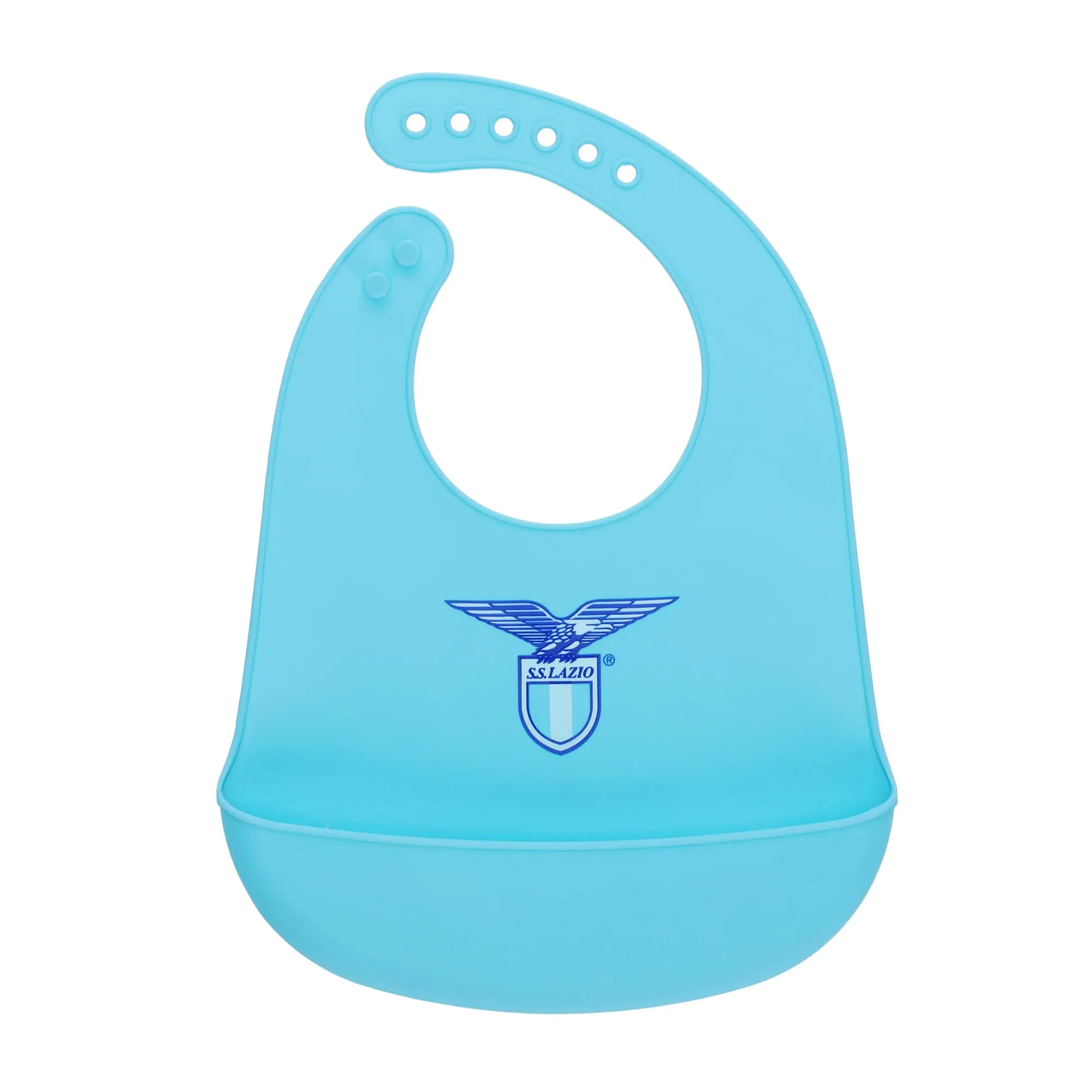 SS Lazio Bavaglino in Silicone per Bambini e Neonati, Celeste - immagine 2