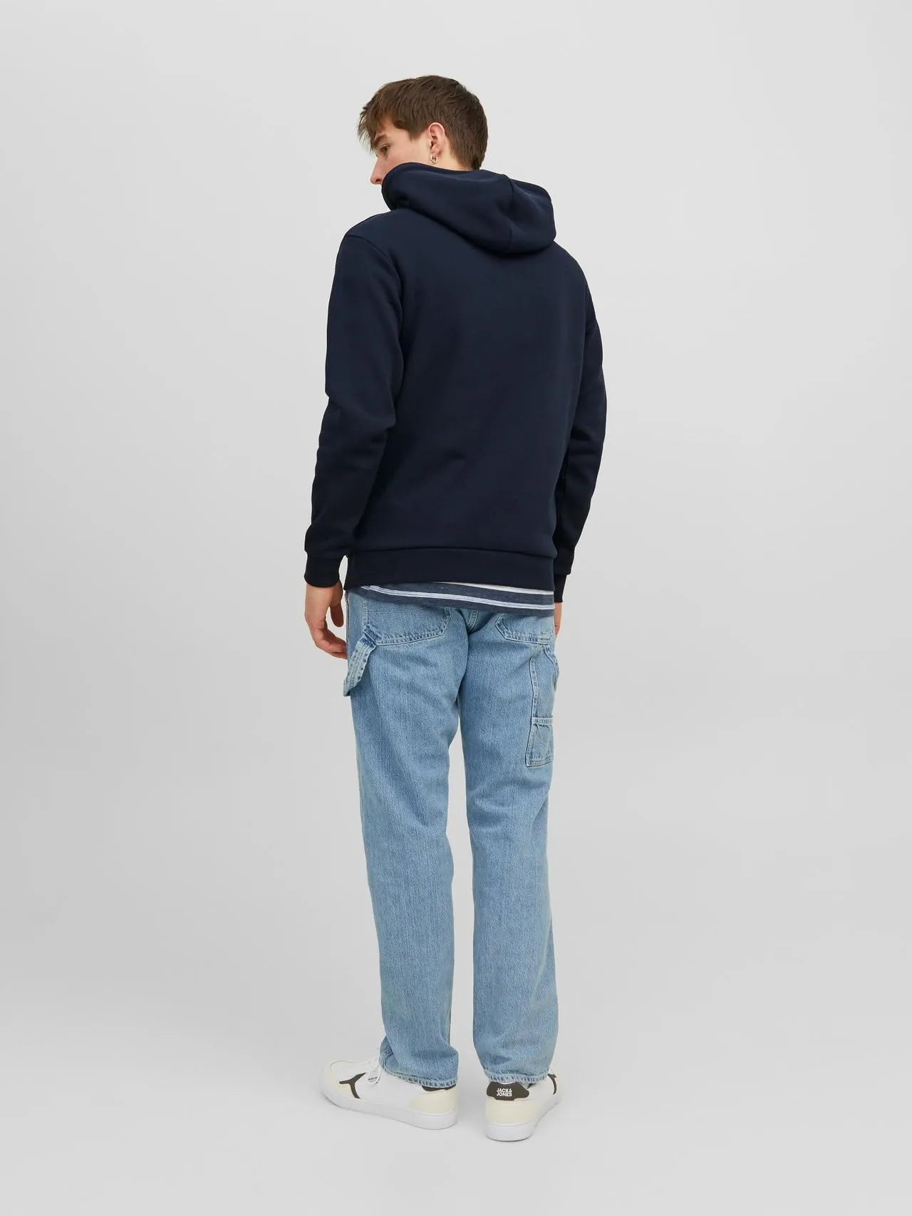 Jack & Jones Felpa con Cappuccio Uomo, Marino, L - immagine 2
