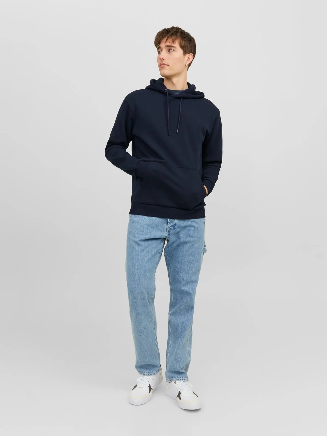 Jack & Jones Felpa con Cappuccio Uomo, Marino, M - immagine 3