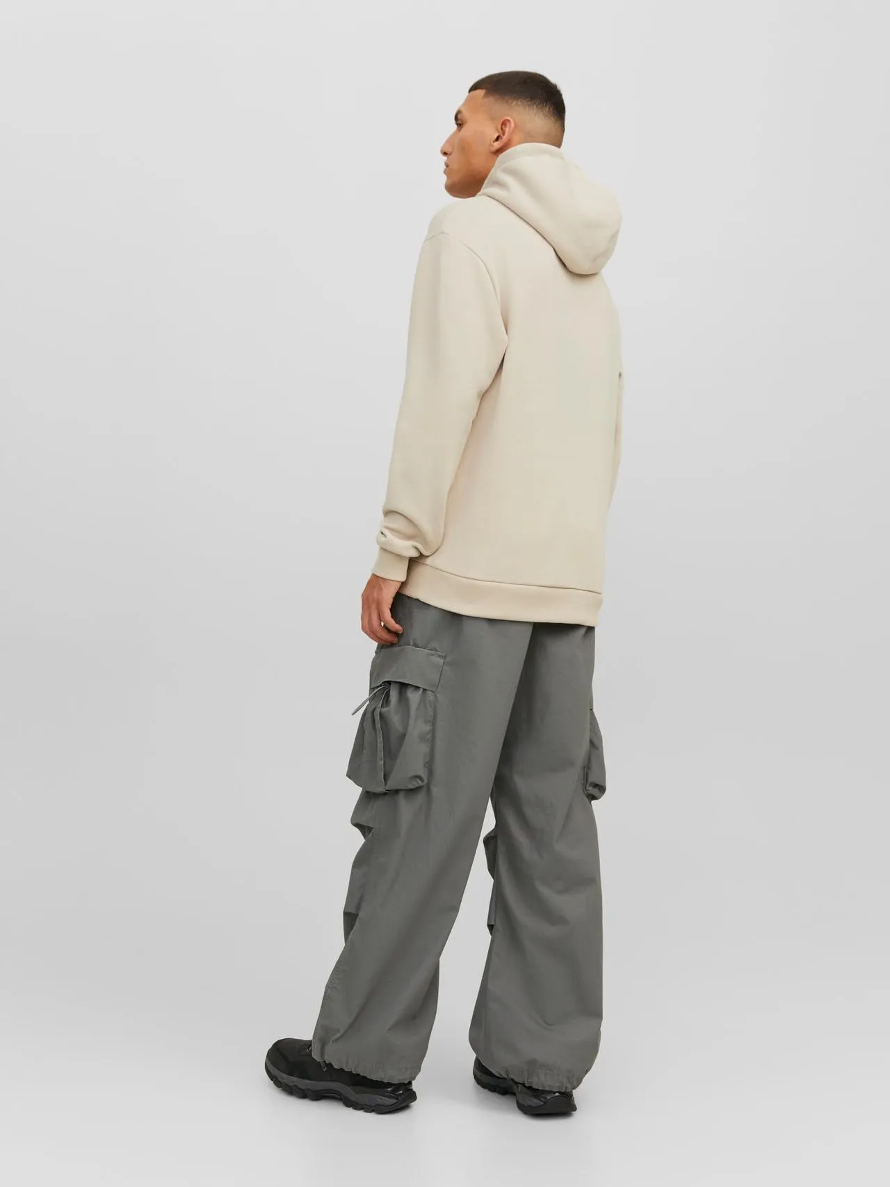 Jack & Jones Felpa con Cappuccio Uomo, Crema, L - immagine 2