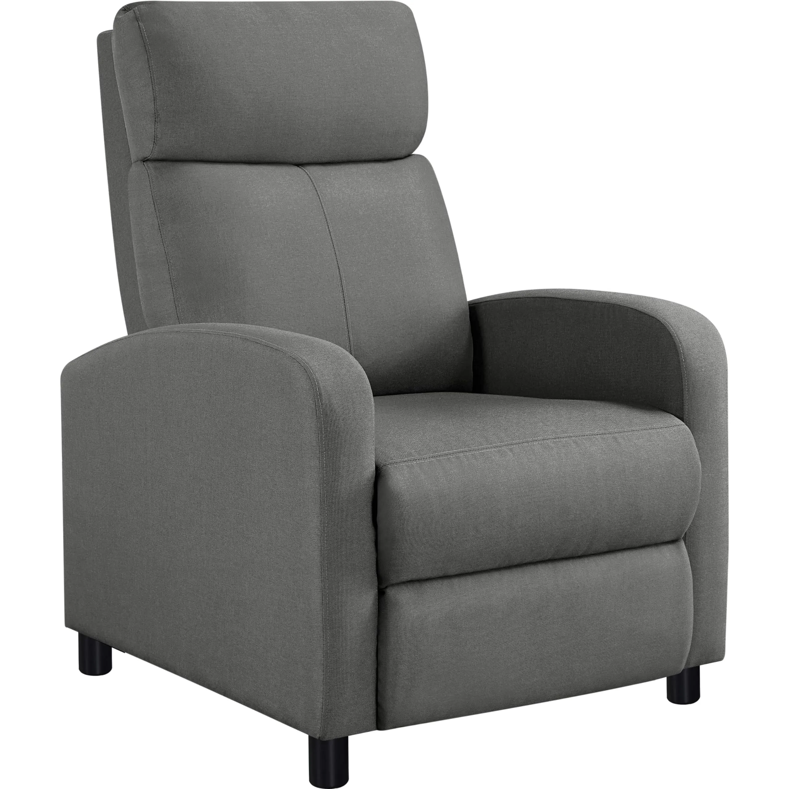 Yaheetech Poltrona Relax Reclinabile con Poggiapiedi, Grigio - immagine 1