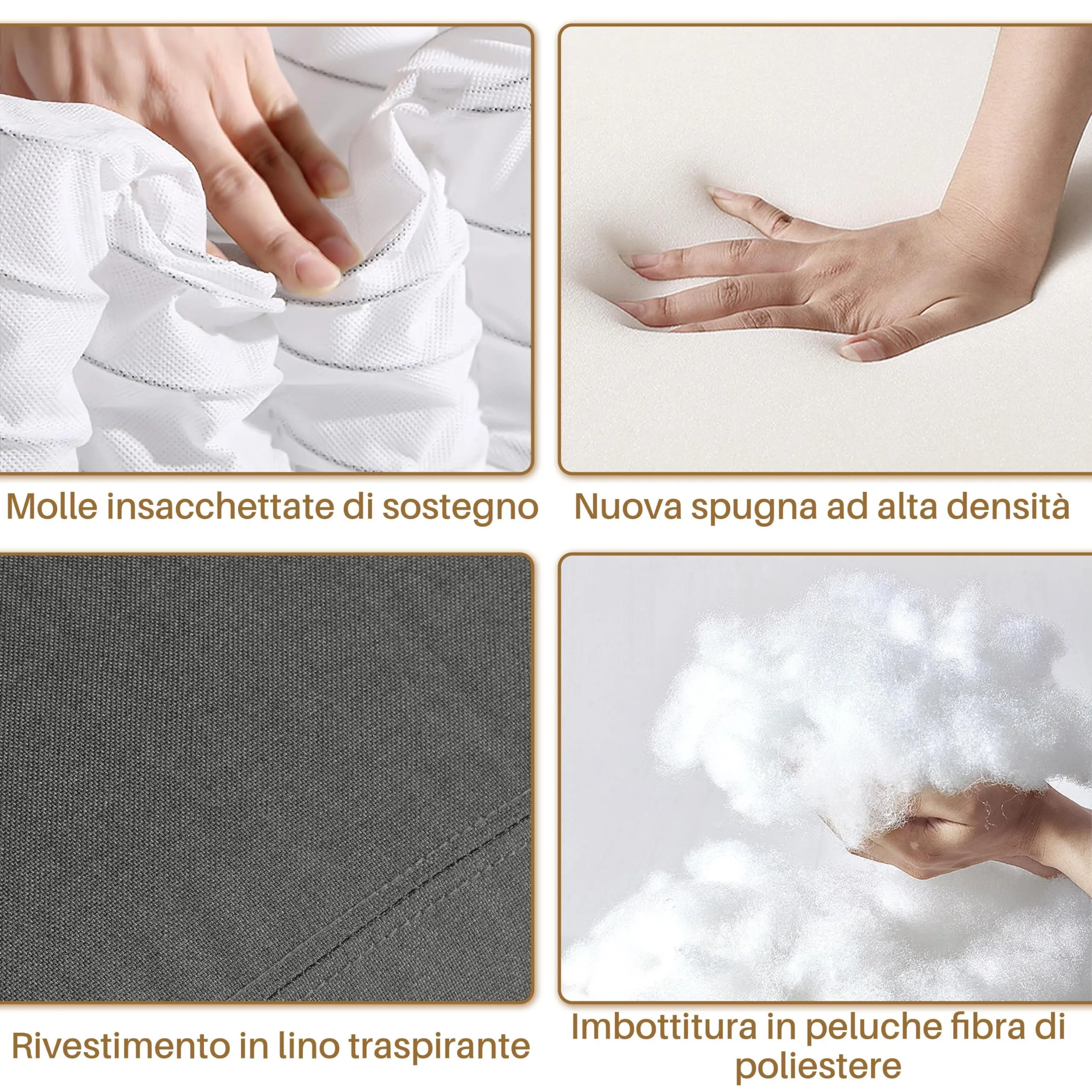 Yaheetech Poltrona Relax Reclinabile con Poggiapiedi, Grigio - immagine 9