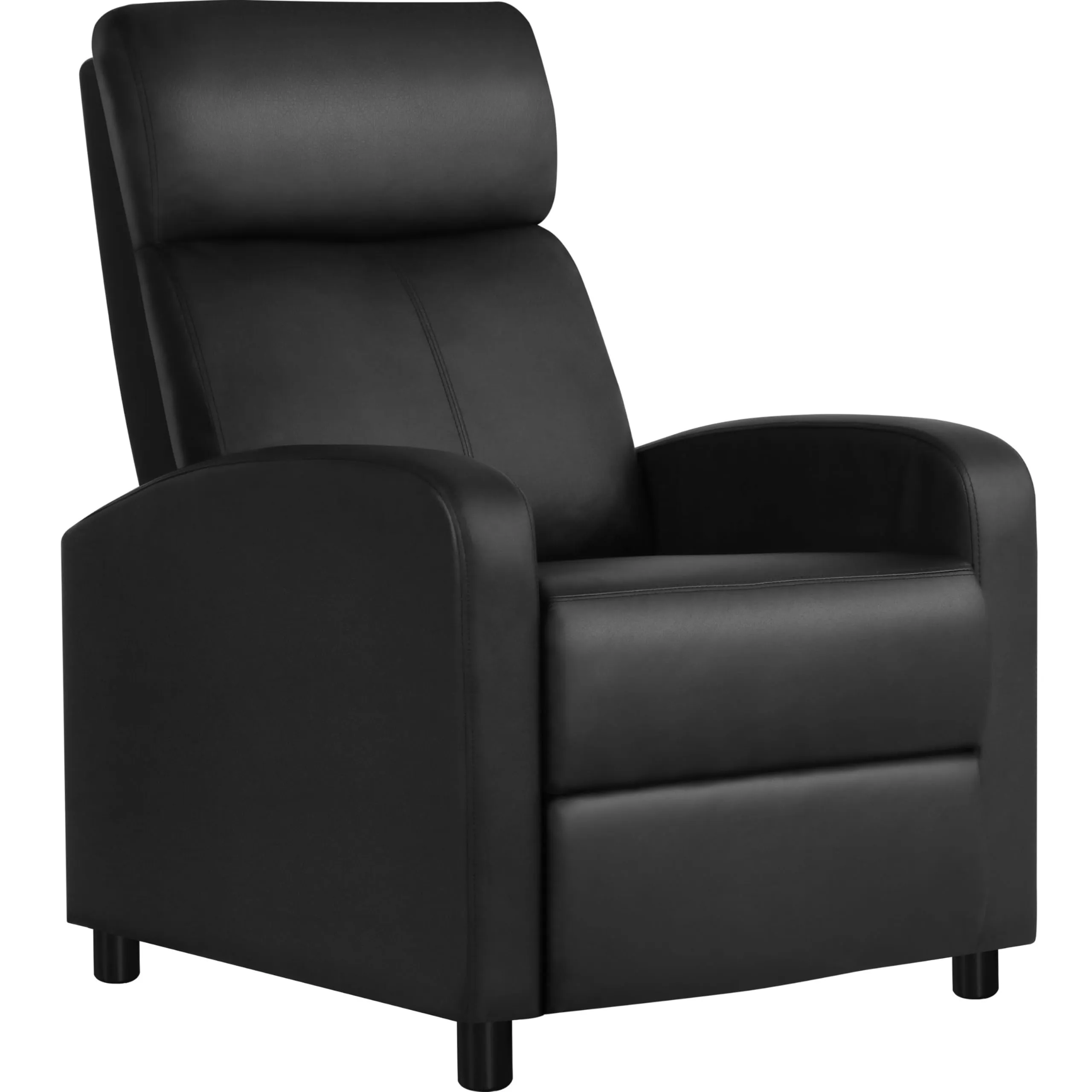 Yaheetech Poltrona Relax Reclinabile con Poggiapiedi, Nero - immagine 1