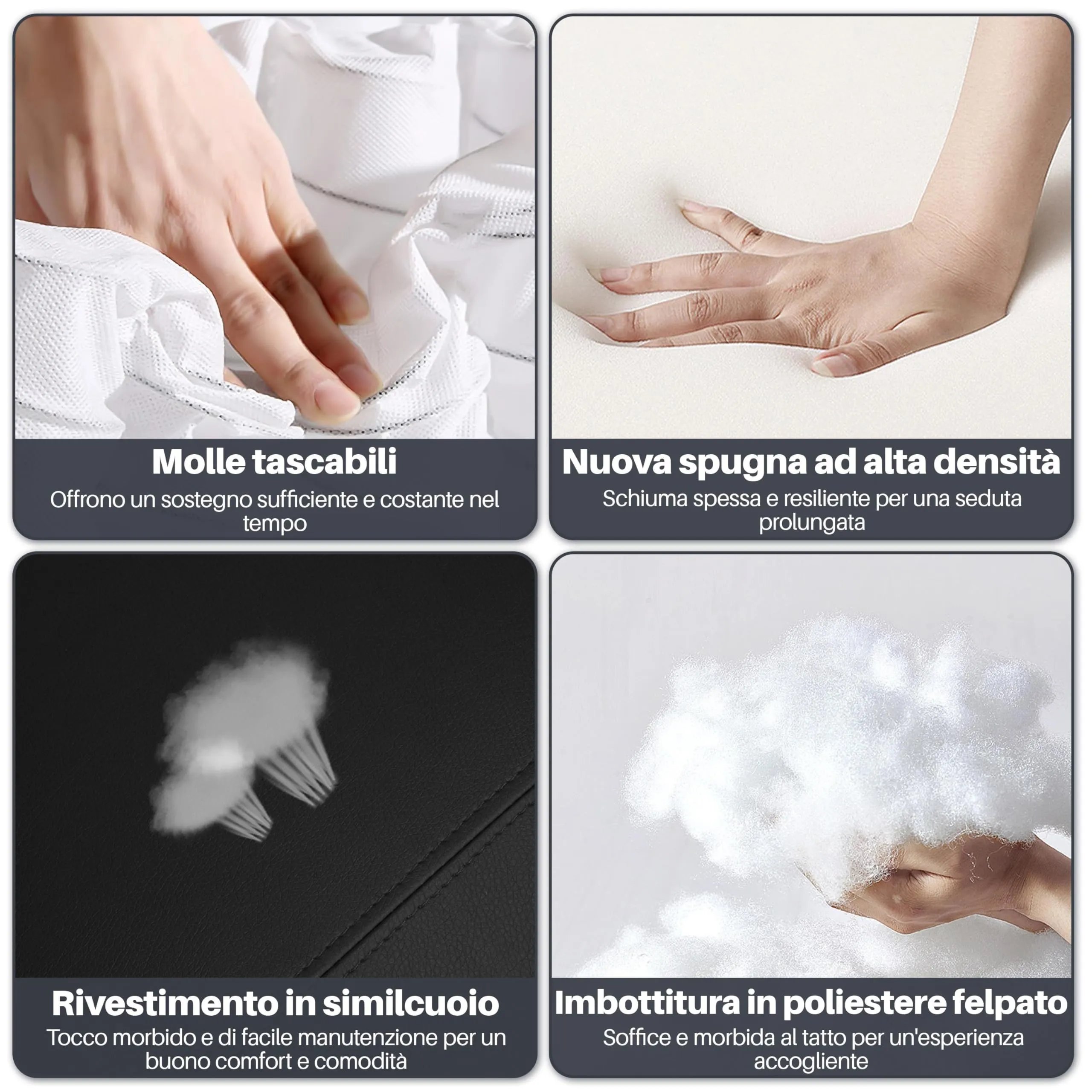 Yaheetech Poltrona Relax Reclinabile con Poggiapiedi, Nero - immagine 6