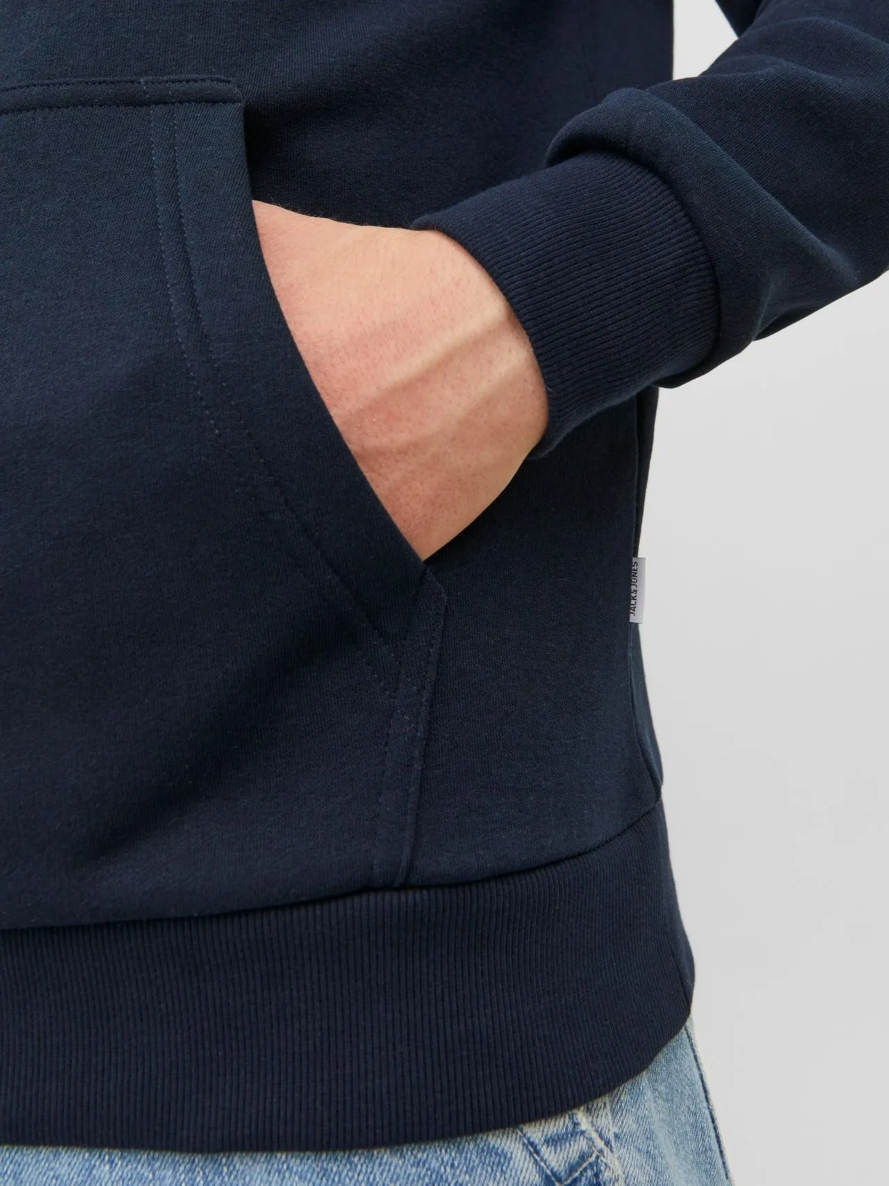 Jack & Jones Felpa con Cappuccio Uomo, Navy Blazer, S - immagine 6