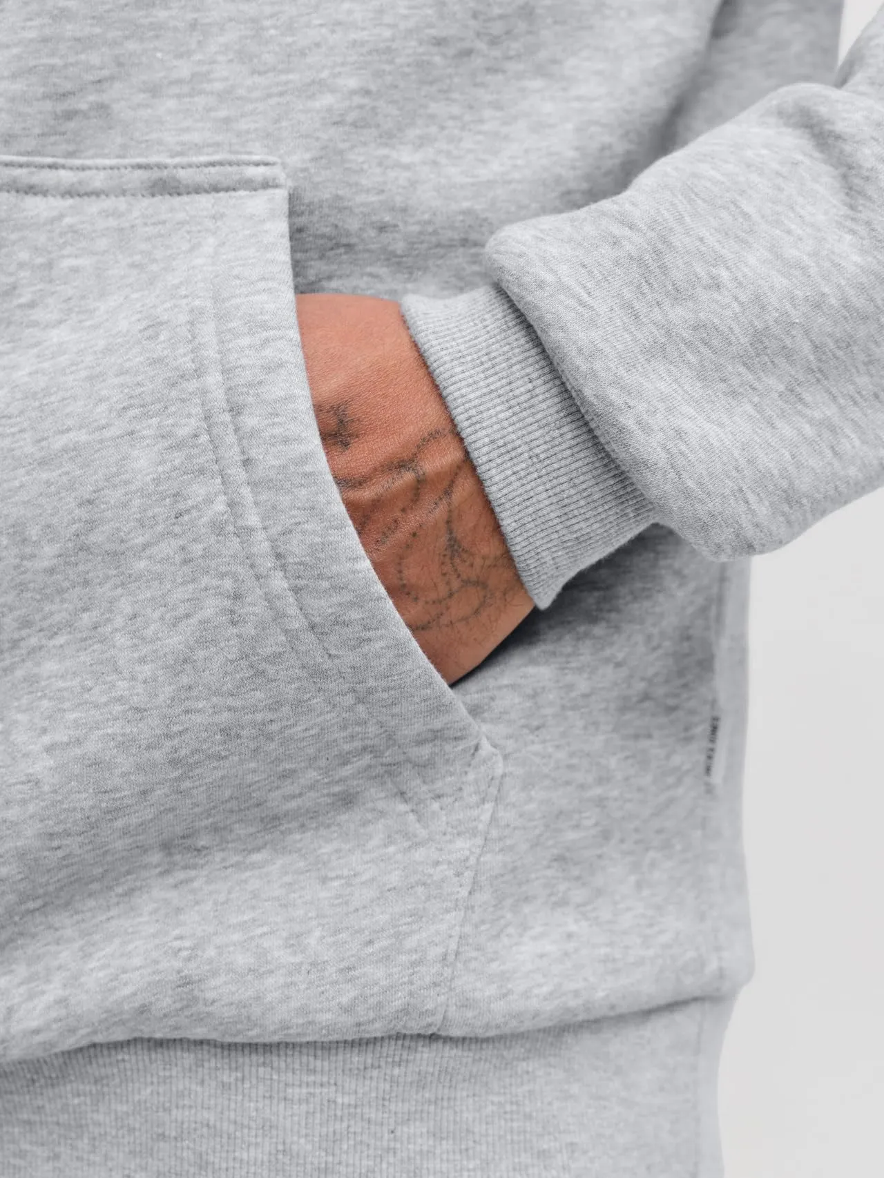 Jack & Jones Felpa con Cappuccio Uomo, Grigio Chiaro, XXL - immagine 5