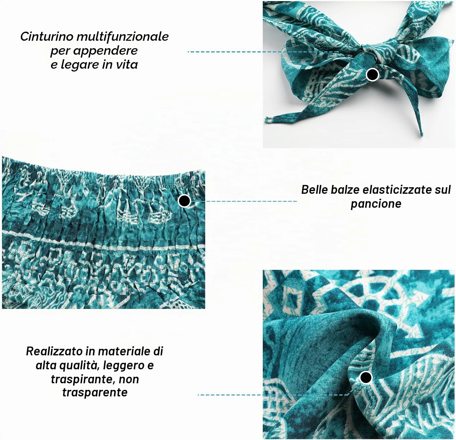 Adigaber Gonna Lunga 2 in 1 Donna Bohémien Stampa Floreale Taglia Unica - immagine 6