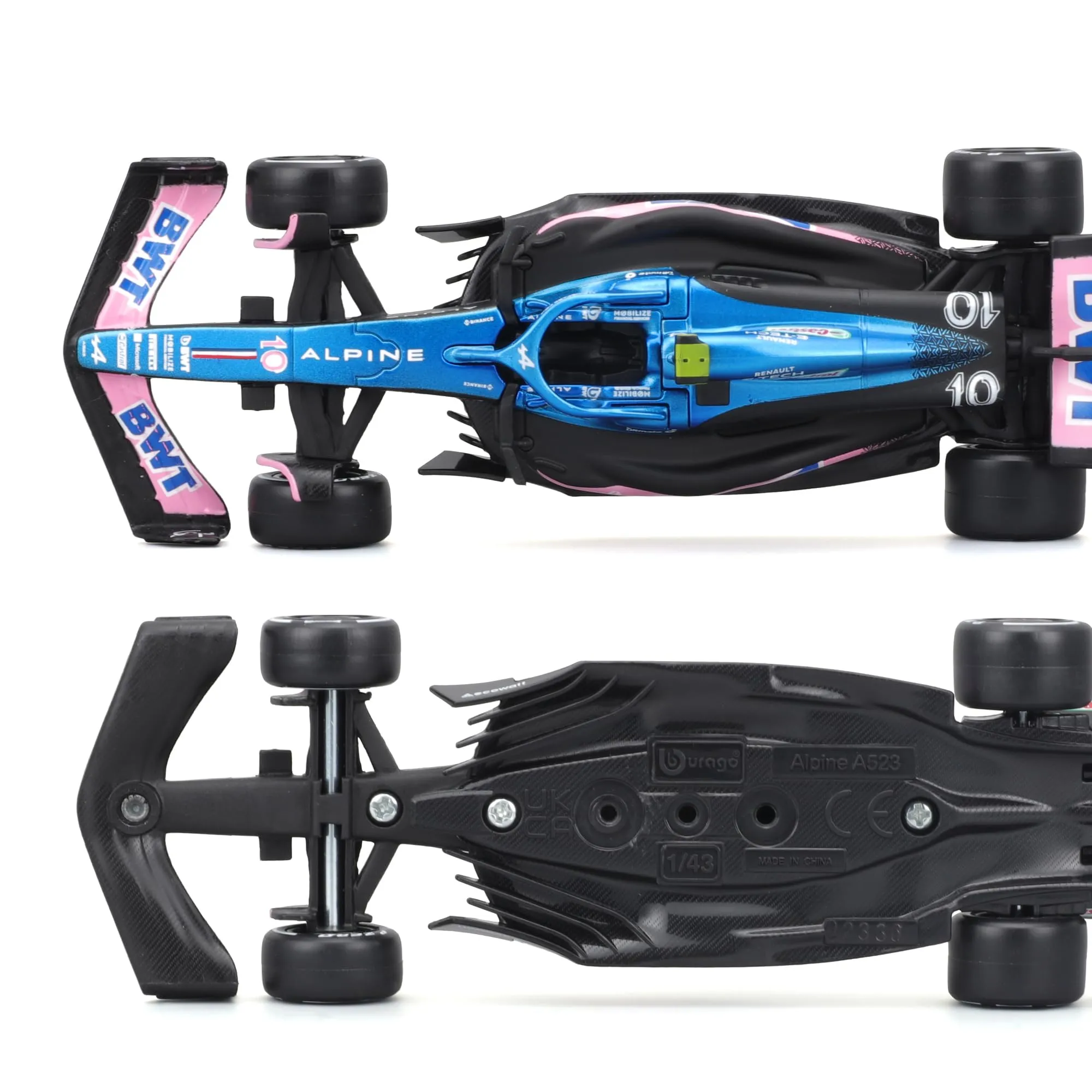 Bburago Renault Alpine A523 Pierre Gasly #10 2023 1:43 Scale Model Car - immagine 5