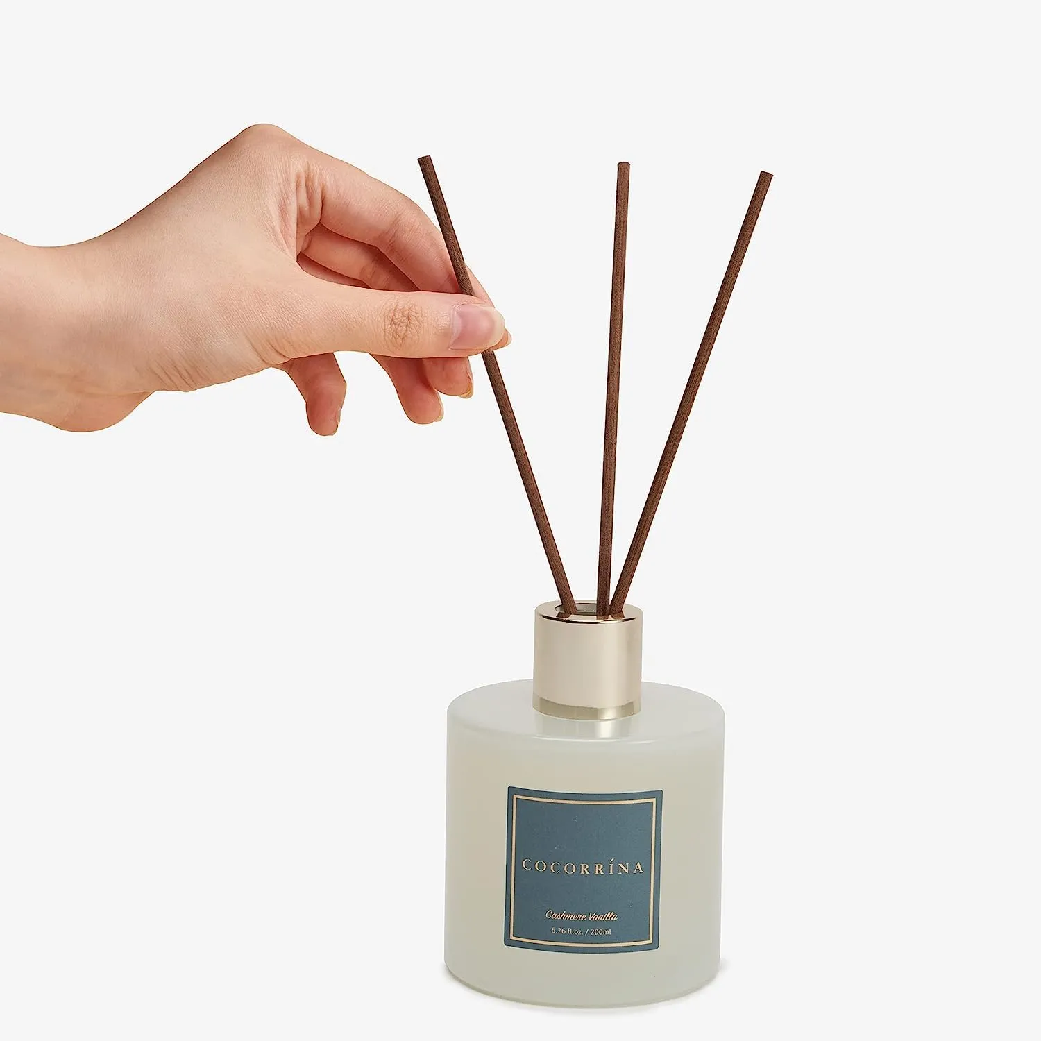 COCORRÍNA Diffusore Profumo Ambiente Cashmere Vaniglia, 200ml con Bastoncini - immagine 4