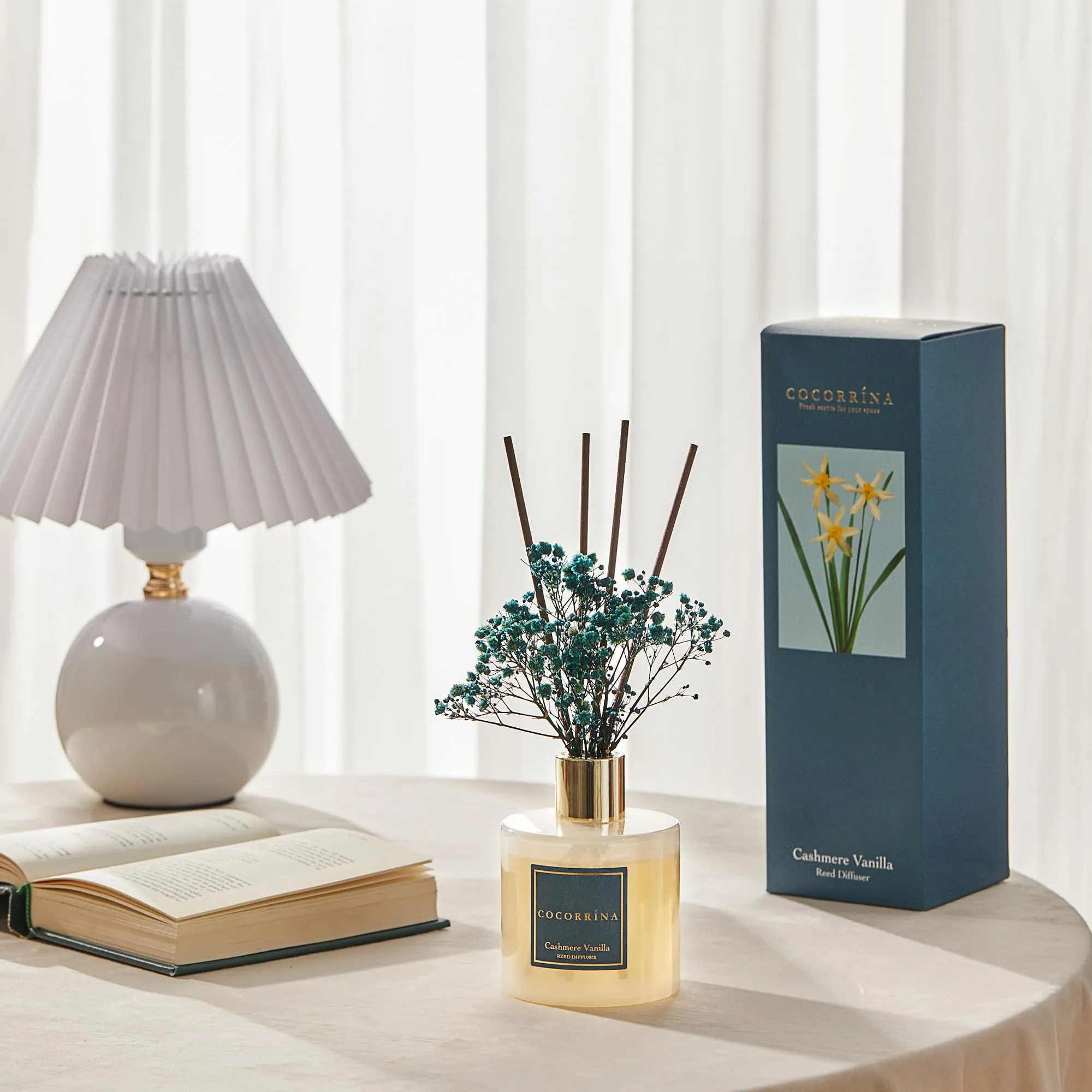 COCORRÍNA Diffusore Profumo Ambiente Cashmere Vaniglia, 200ml con Bastoncini - immagine 6