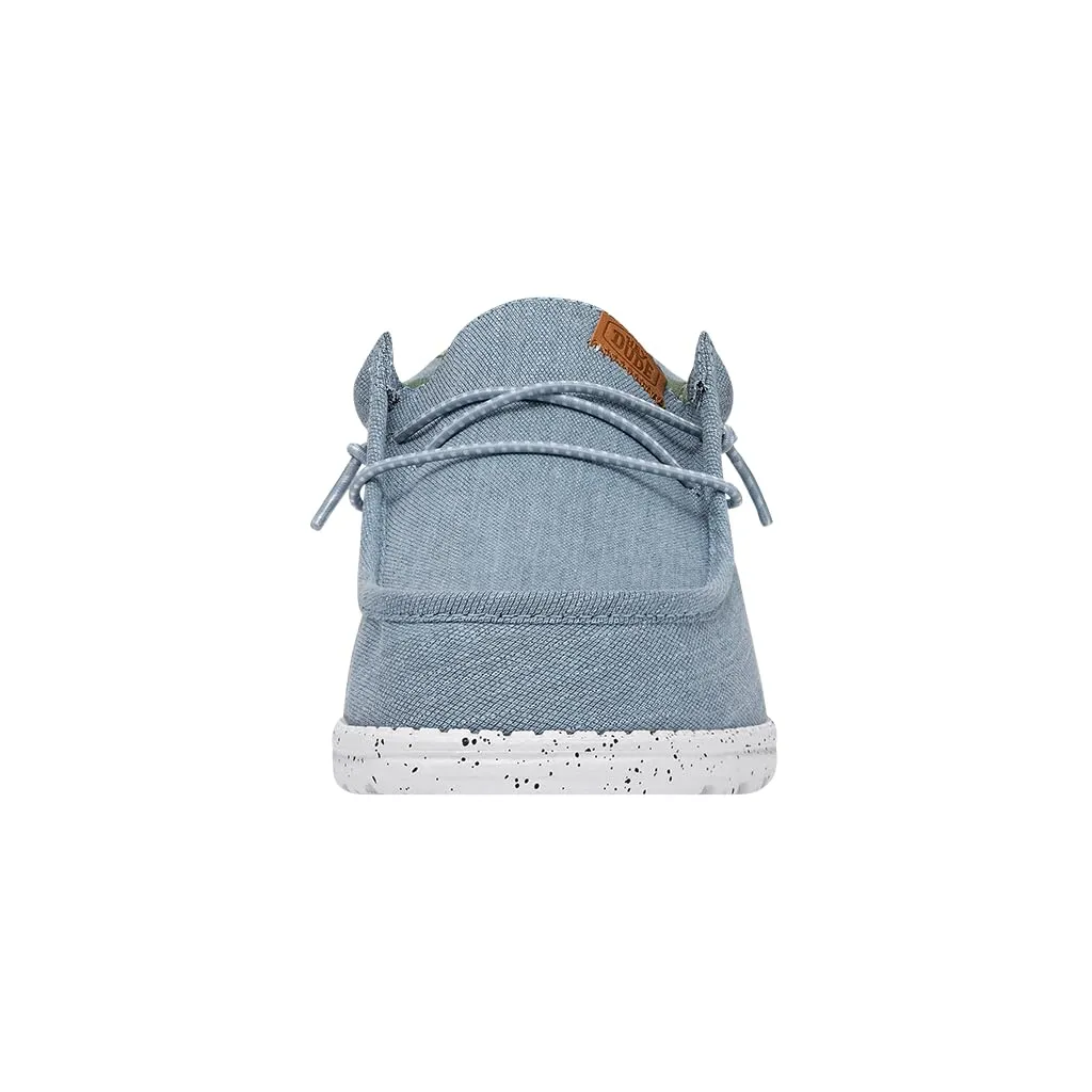 HEYDUDE Men's Wally Washed Canvas Casual Moccasin - Blue, 42 EU - immagine 4