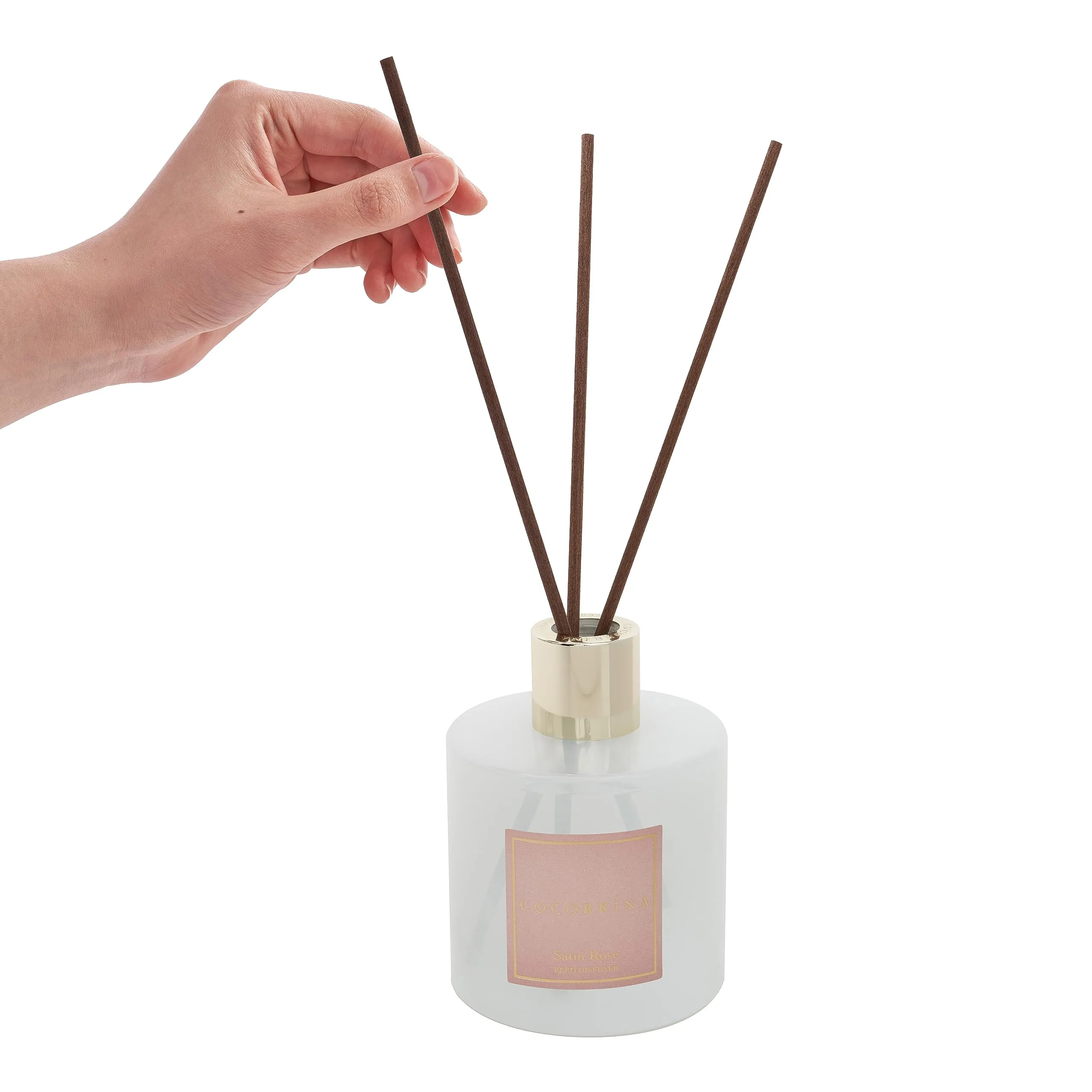 COCORRÍNA Diffusore Profumo Ambiente Rosa di Raso con Bastoncini, 200ml - immagine 5