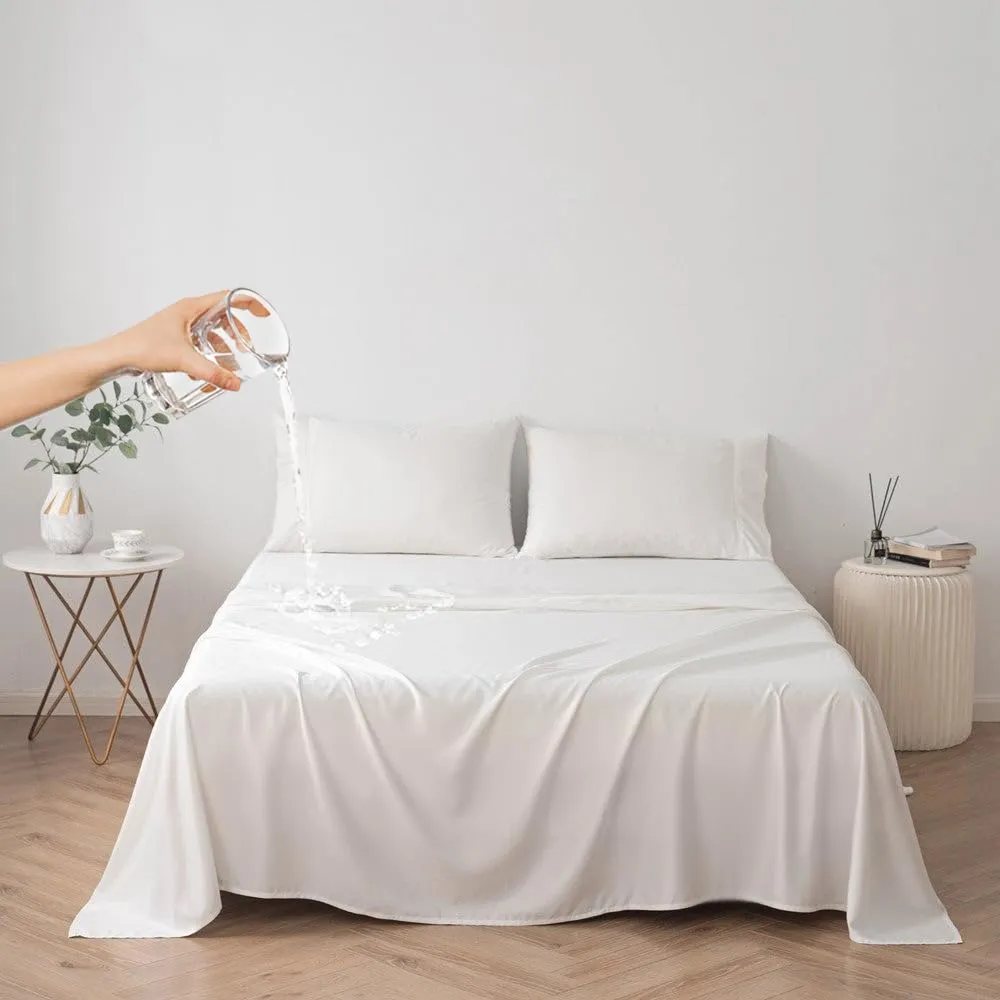 DUJUIKE Copriletto Impermeabile per Letto Matrimoniale, Queen 200 x 230 cm, Bianco - immagine 1