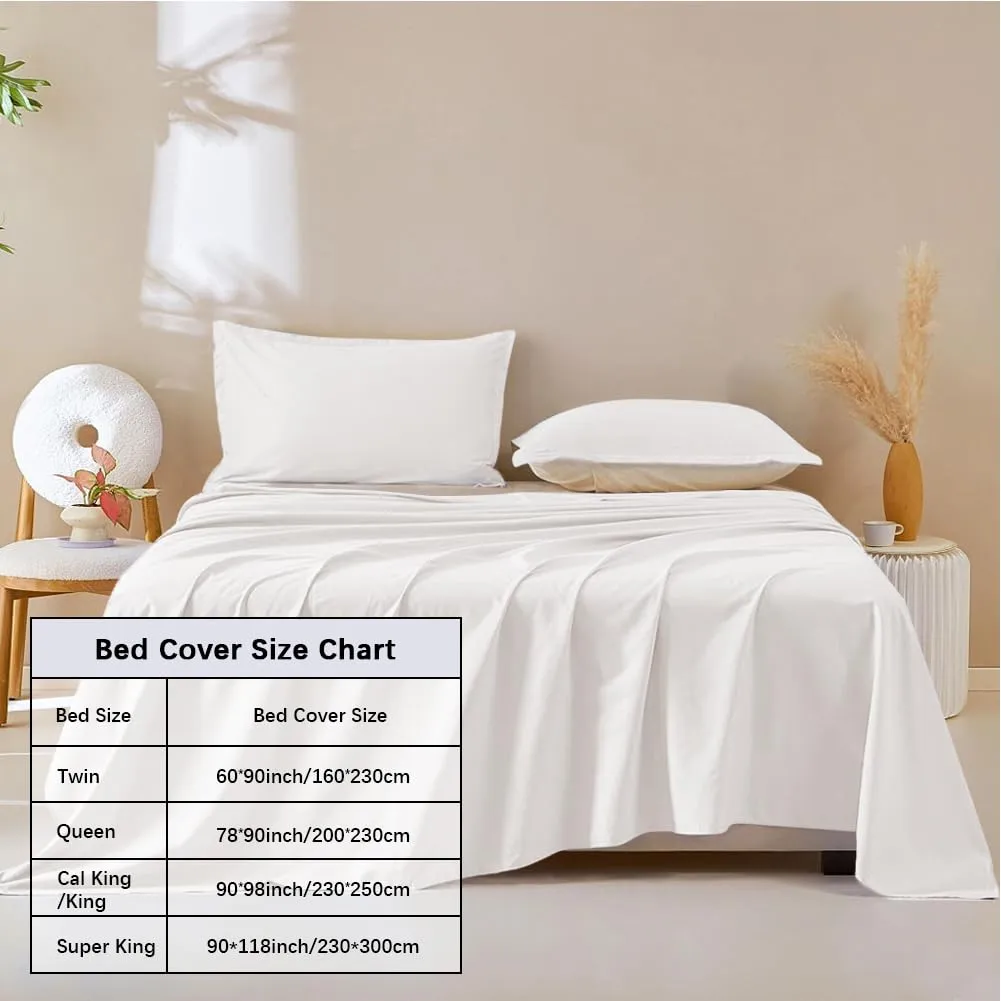 DUJUIKE Copriletto Impermeabile per Letto Matrimoniale, Queen 200 x 230 cm, Bianco - immagine 3