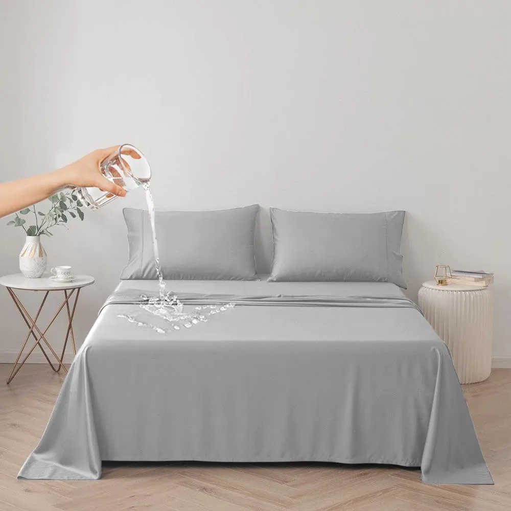 DUJUIKE Coprimaterasso Impermeabile e Traspirante per Animali Domestici e Bambini, Grigio, Queen 200 x 230 cm - immagine 1