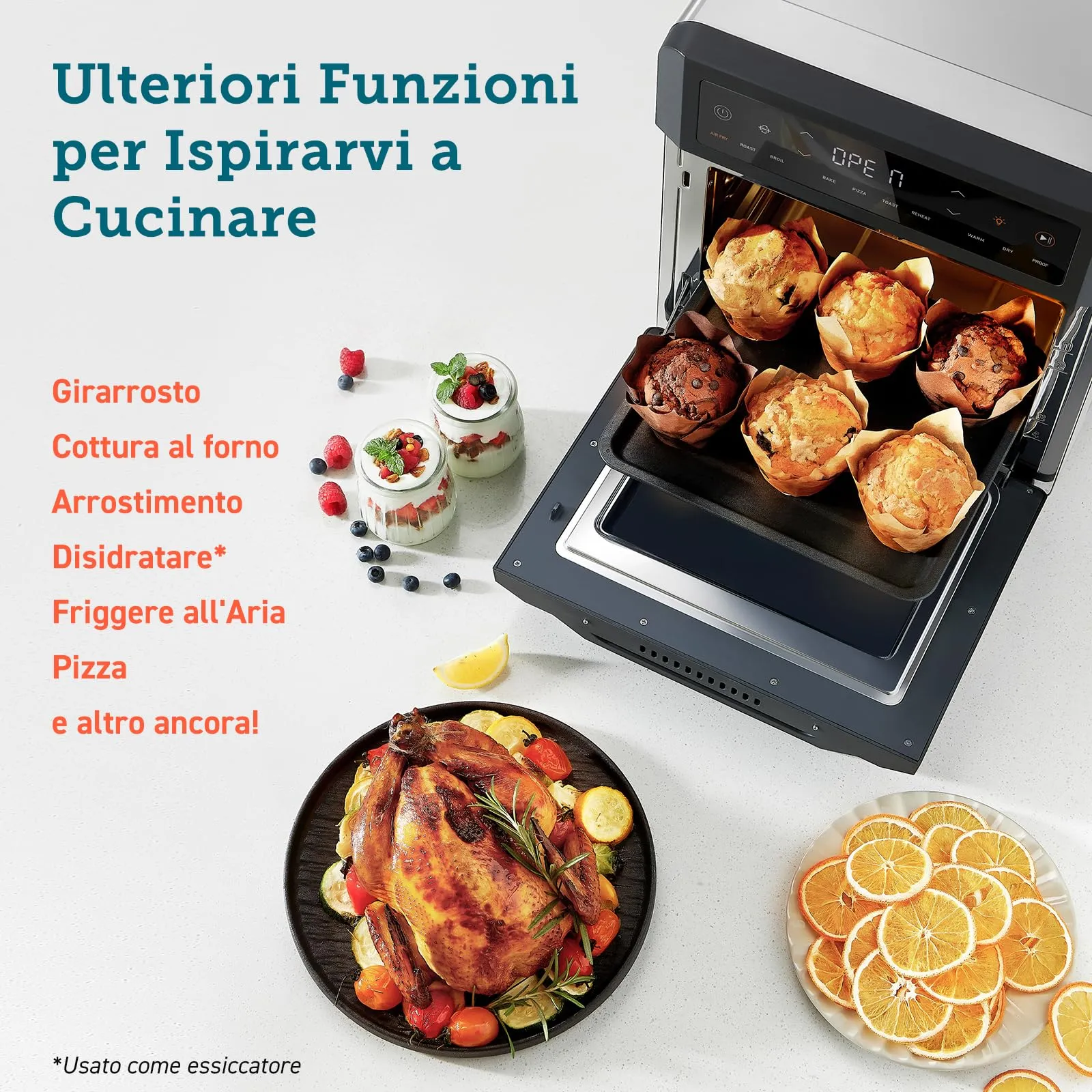 Cosori Friggitrice ad Aria 12 Litri, Doppia Resistenza, Forno Elettrico CAF-R121 - immagine 3