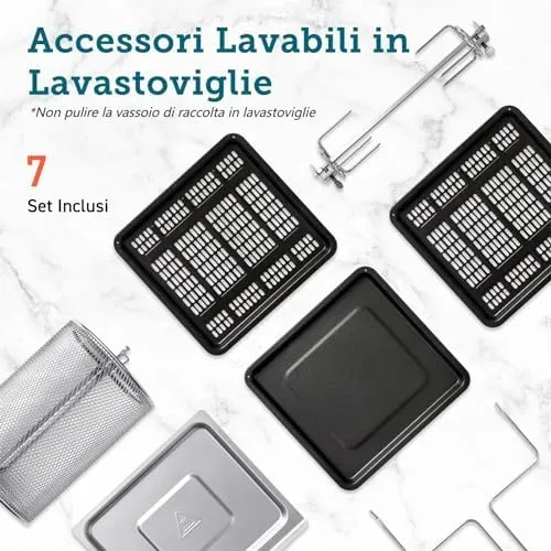 Cosori Friggitrice ad Aria 12 Litri, Doppia Resistenza, Forno Elettrico CAF-R121 - immagine 5