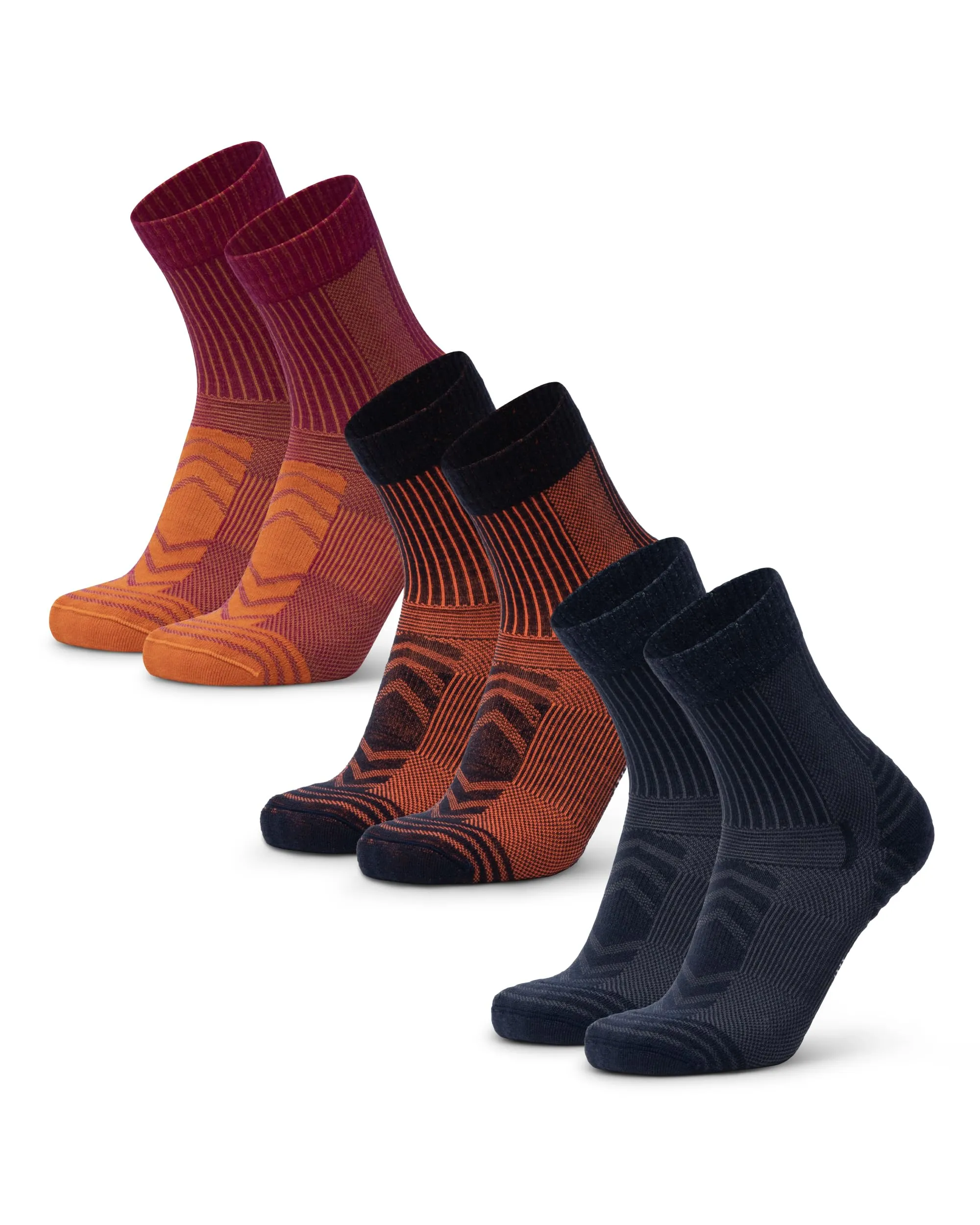 Danish Endurance Calze Trekking Leggere, 3 Paia, Multicolore, 43-47 - immagine 1