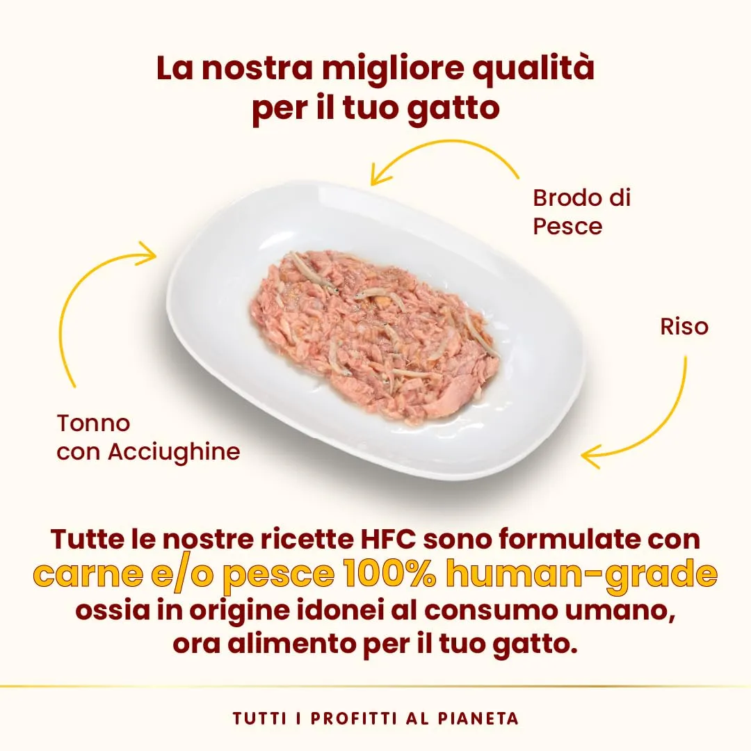 Almo Nature HFC Natural Alimento Umido per Gatti - Tonno con Acciughine - 420 g (6 x 70 g) - immagine 3