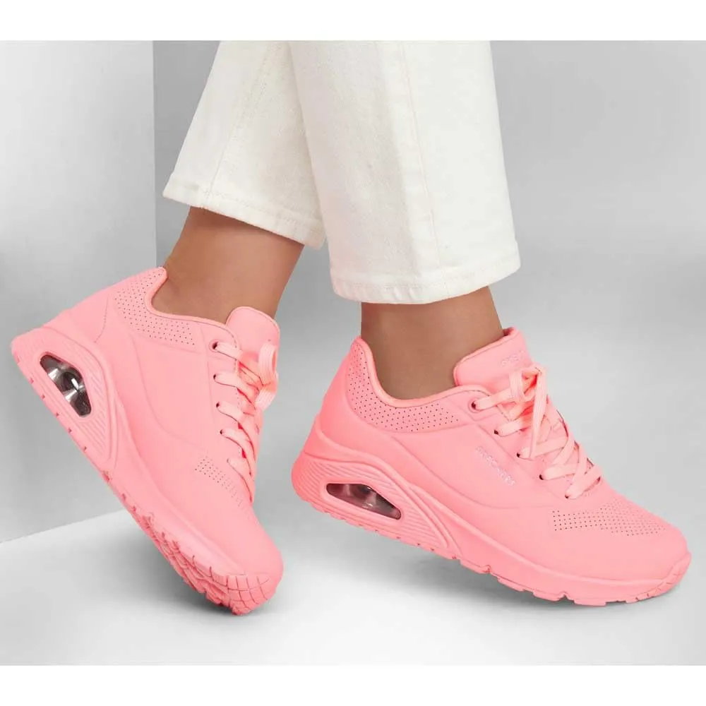 Skechers Uno Stand On Air Scarpe da Ginnastica Donna, Coral Durabuck Mesh, 37 EU - immagine 5