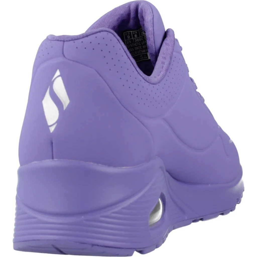 Skechers Uno Stand On Air Scarpe da ginnastica Donna, Lila Durabuck Mesh, 35.5 EU - immagine 3