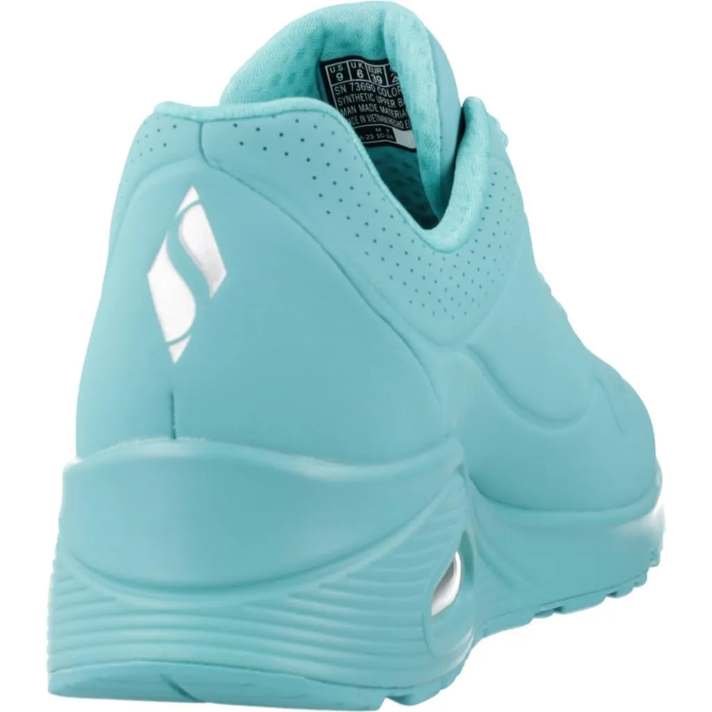 Skechers Uno Stand On Air Scarpe da ginnastica Donna, Turquoise Durabuck Mesh, 35 EU - immagine 3