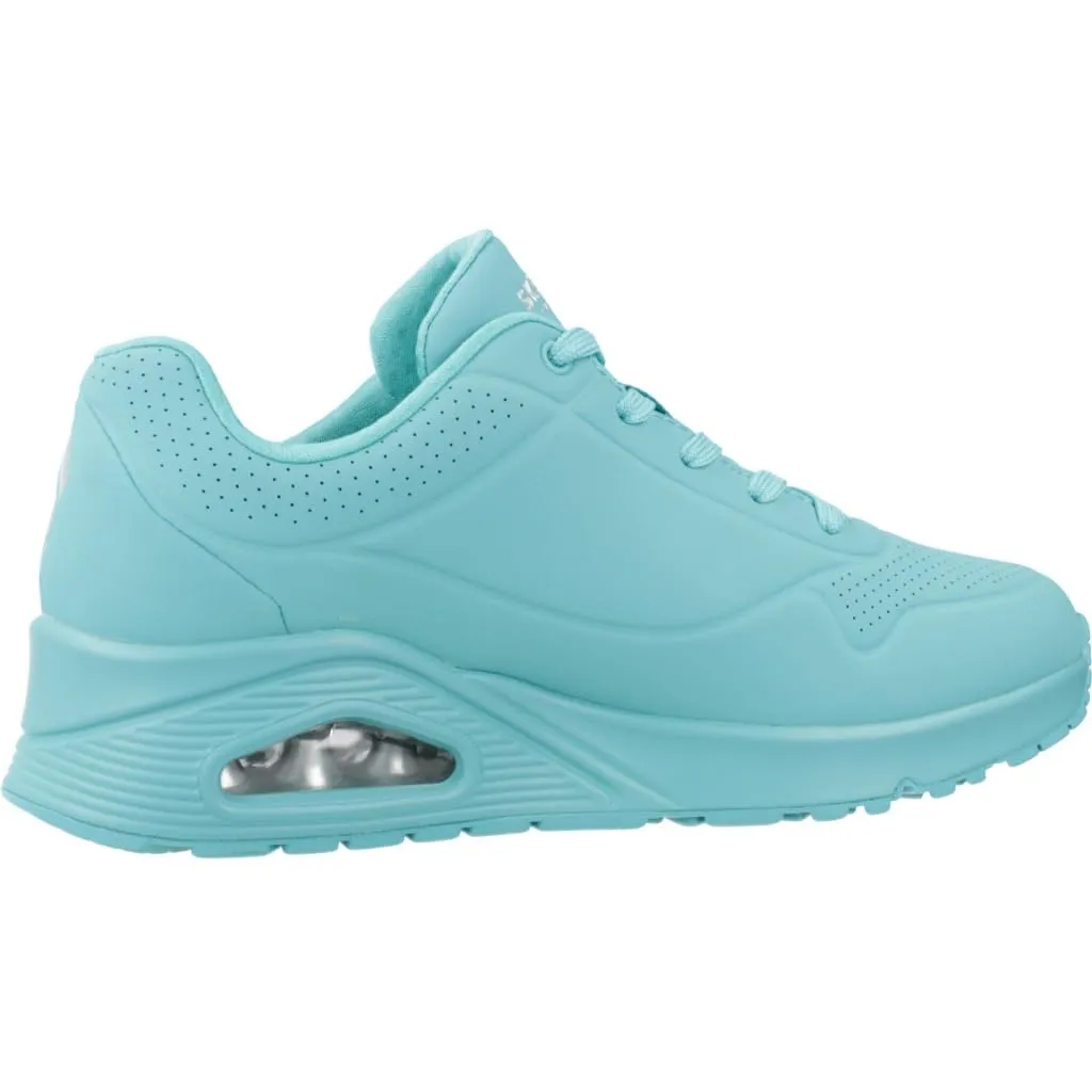 Skechers Uno Stand On Air Scarpe da ginnastica Donna, Turquoise Durabuck Mesh, 35 EU - immagine 4