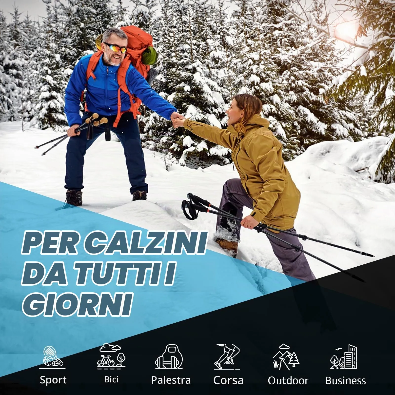 TANSTC Calzini sportivi in cotone traspiranti antiscivolo, 6 paia, 43-46 - immagine 5