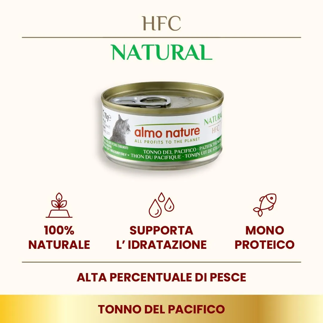 Almo Nature HFC Natural Alimento Umido per Gatti - Tonno del Pacifico - 420 g (6 x 70 g) - immagine 2