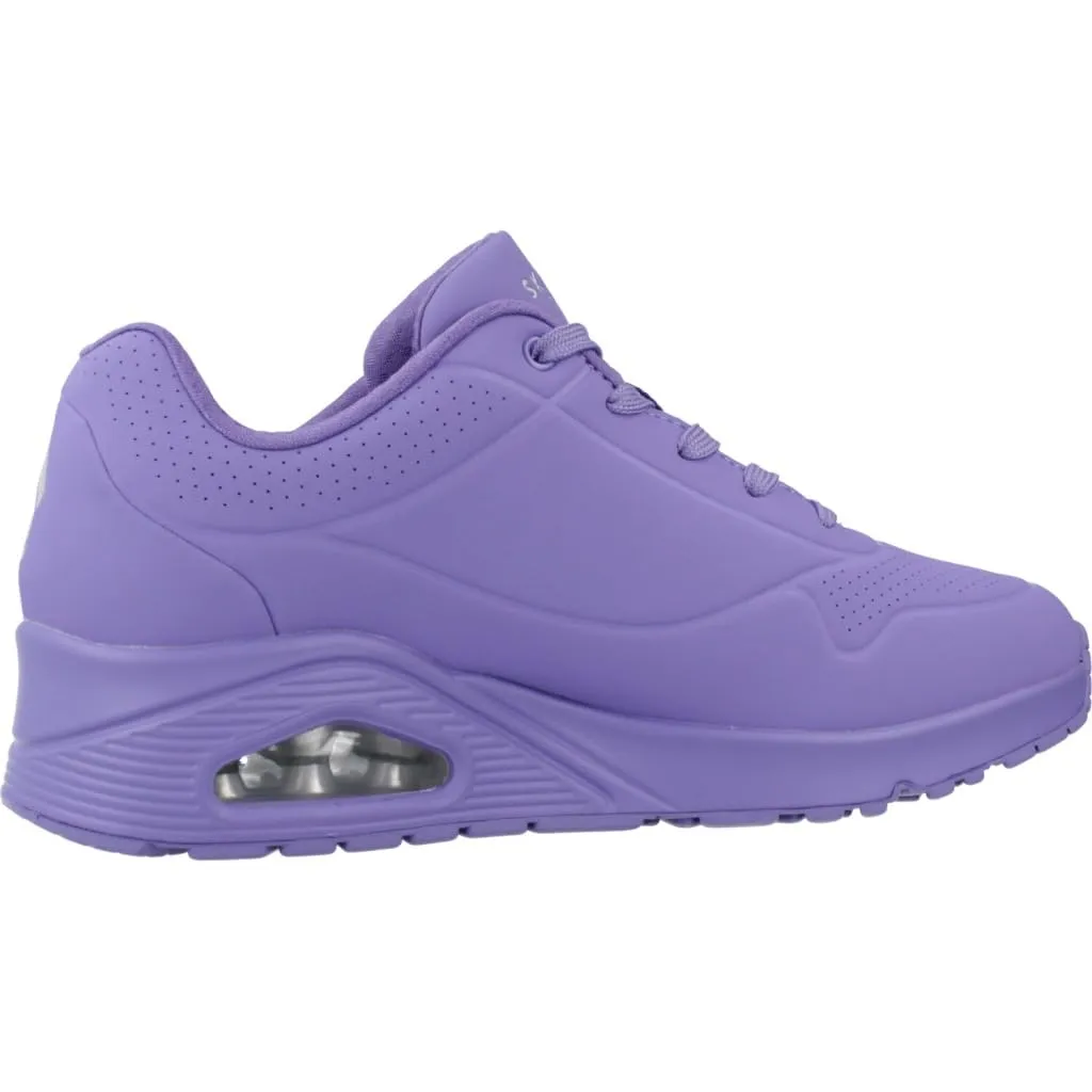 Skechers Uno Stand On Air Scarpe da ginnastica Donna, Lila Durabuck Mesh, 37.5 EU - immagine 4