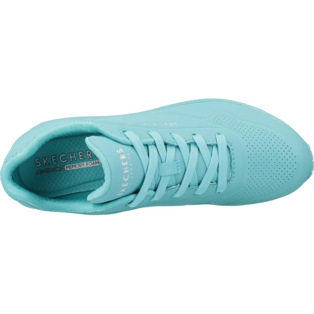 Skechers Uno Stand On Air Scarpe da ginnastica Donna, Turquoise Durabuck Mesh, 40 EU - immagine 7