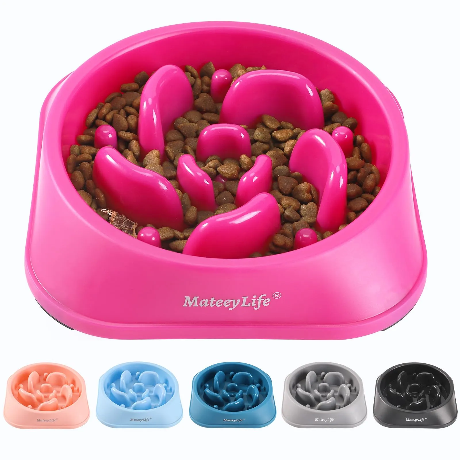 MateeyLife Ciotola per cani con alimentazione lenta, puzzle anti-soffocamento per cani di piccola e media taglia, lilla - immagine 1