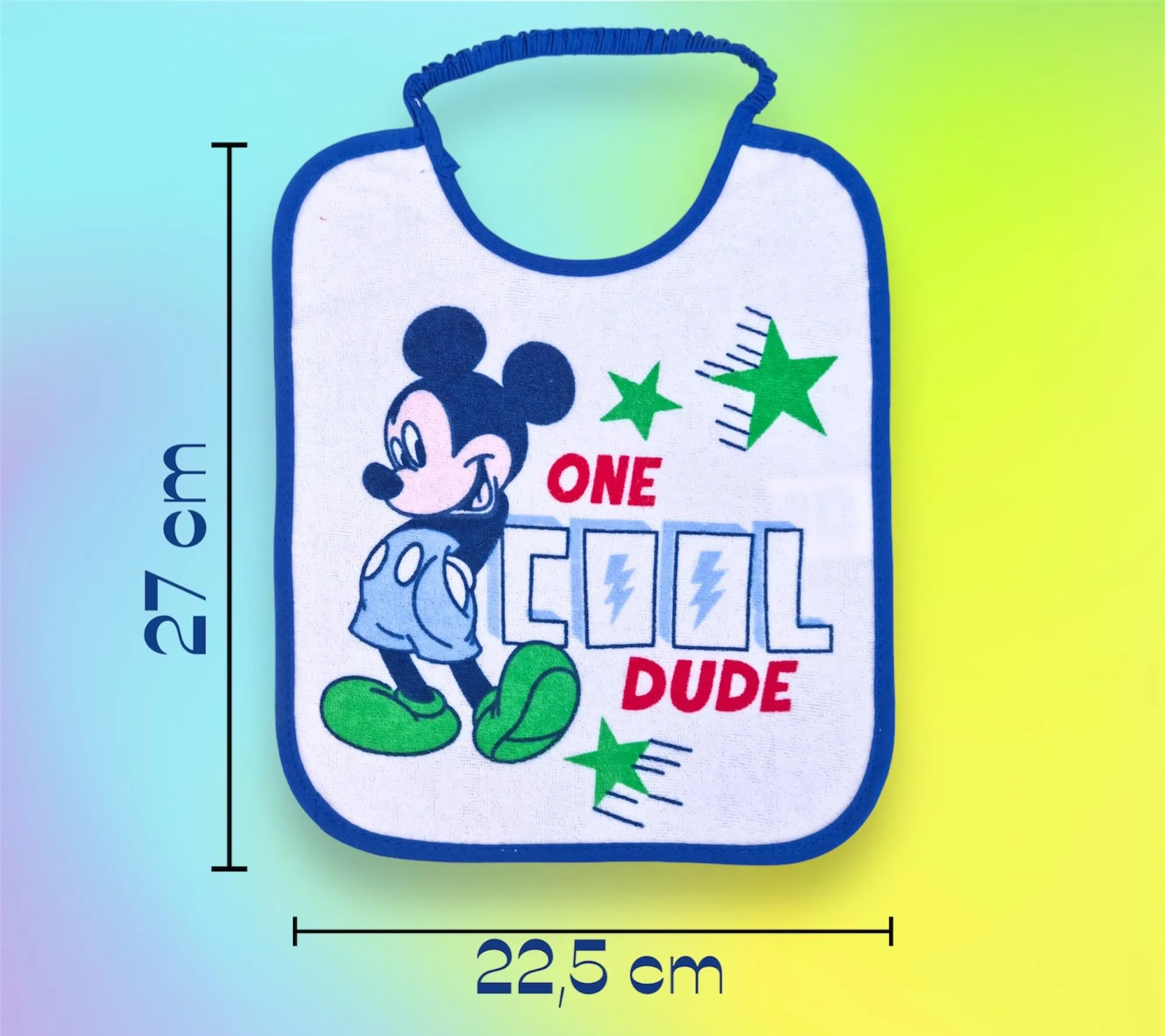 Ellepi Bavaglini Disney Asilo Pappa Elastico Cotone Impermeabili Topolino Medio1 - immagine 2