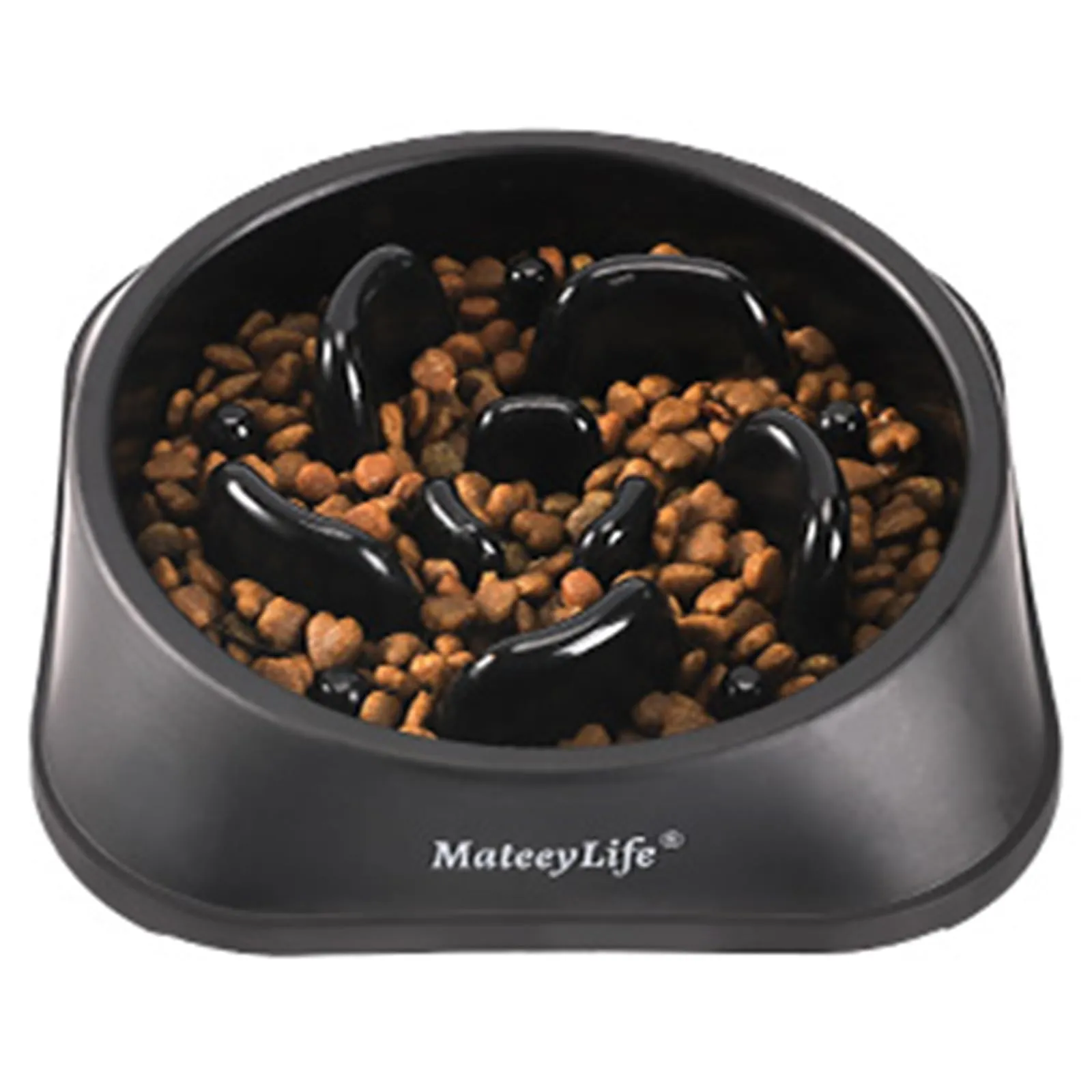 MateeyLife Ciotola Anti Ingozzamento per Cani di Taglia Media e Grande, Nero 20 cm - immagine 8