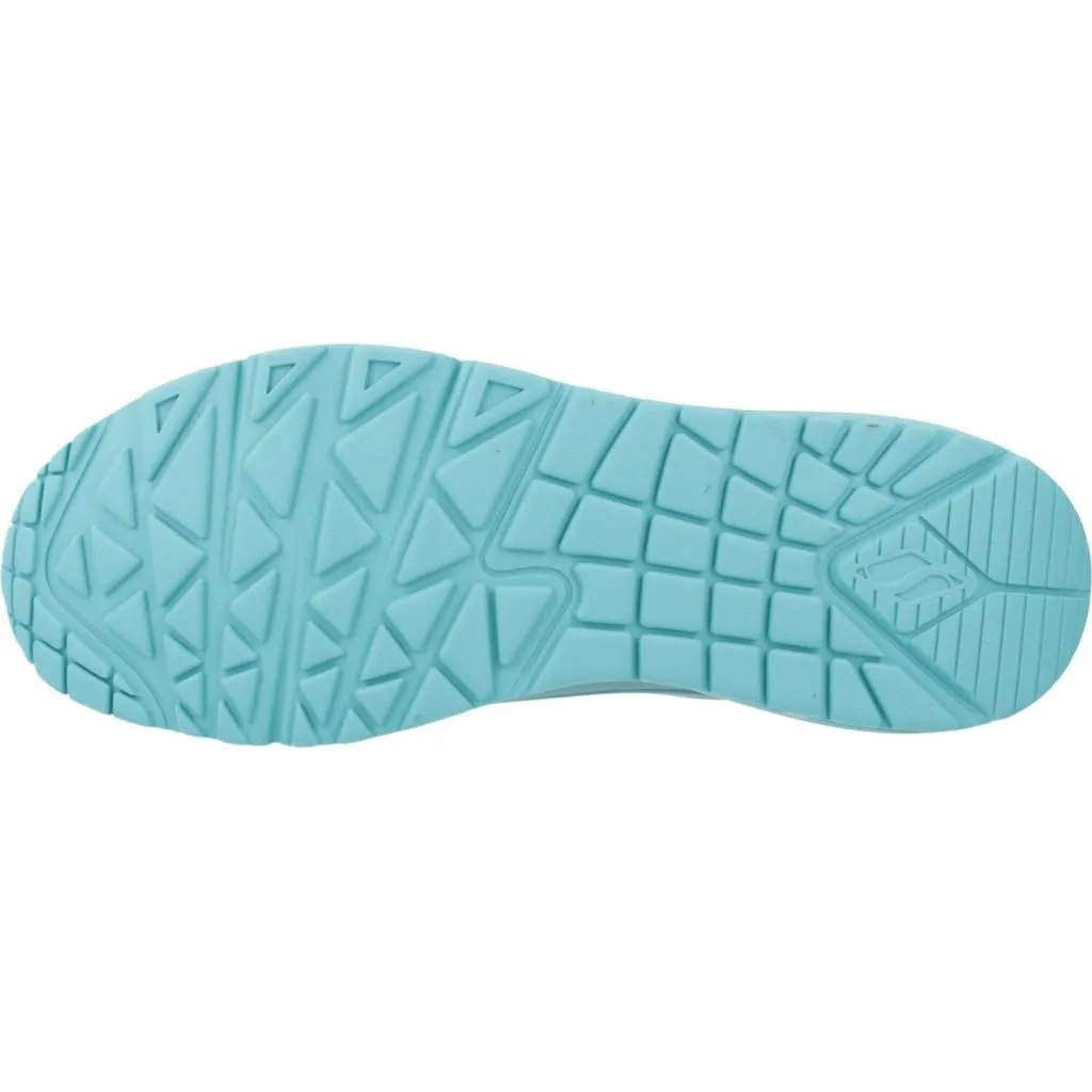 Skechers Uno Stand On Air Scarpe da ginnastica Donna, Turquoise Durabuck Mesh, 36.5 EU - immagine 6